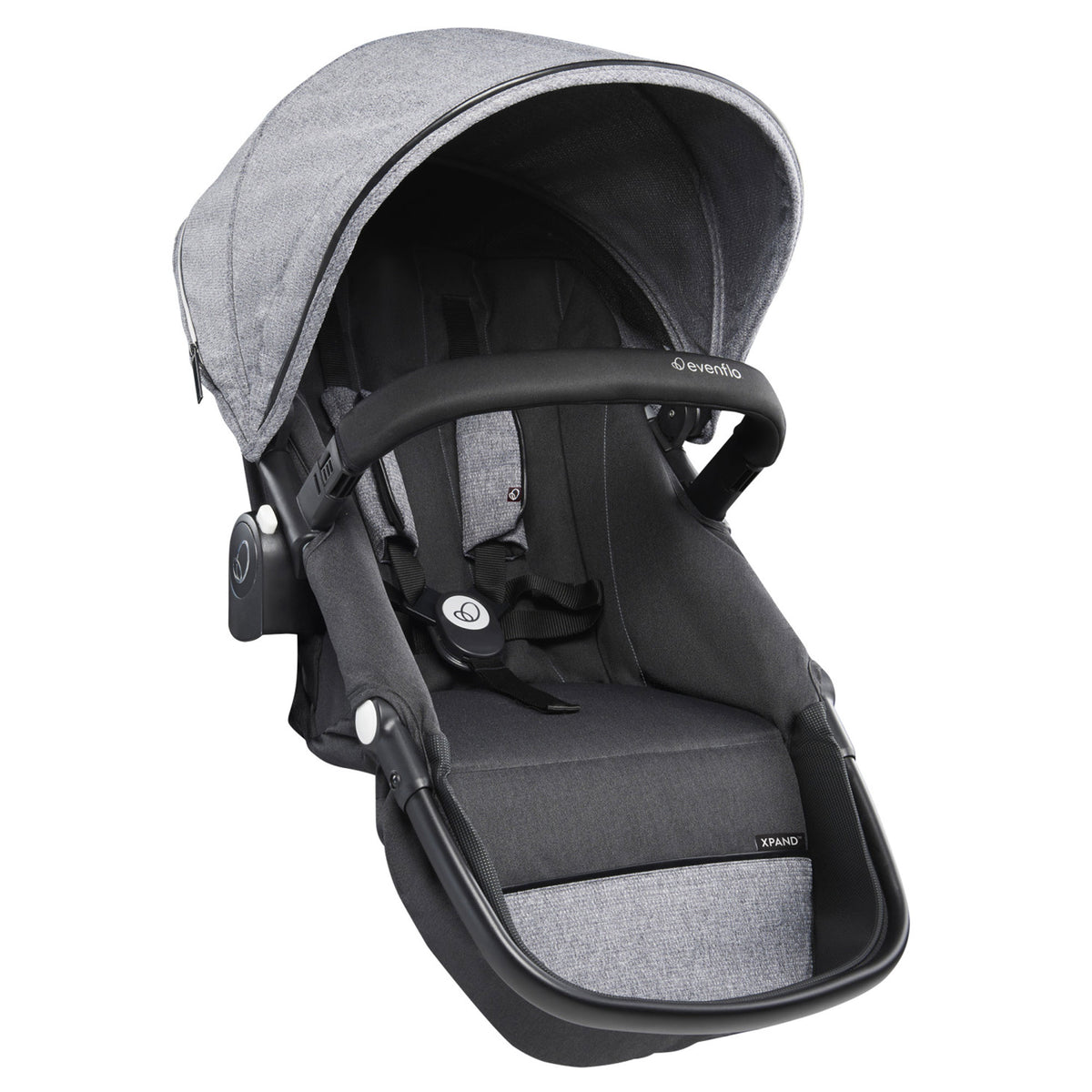 Evenflo Gold Xpand Smart Stroller Second Toddler Seat w/ Canopy, Moonstone Gray - VMInnovations