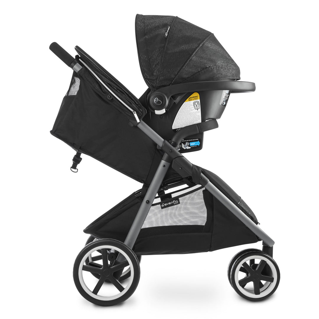 Evenflo GOLD SensorSafe Pivot Xpand Smart Modular Travel System, Onyx Black - VMInnovations