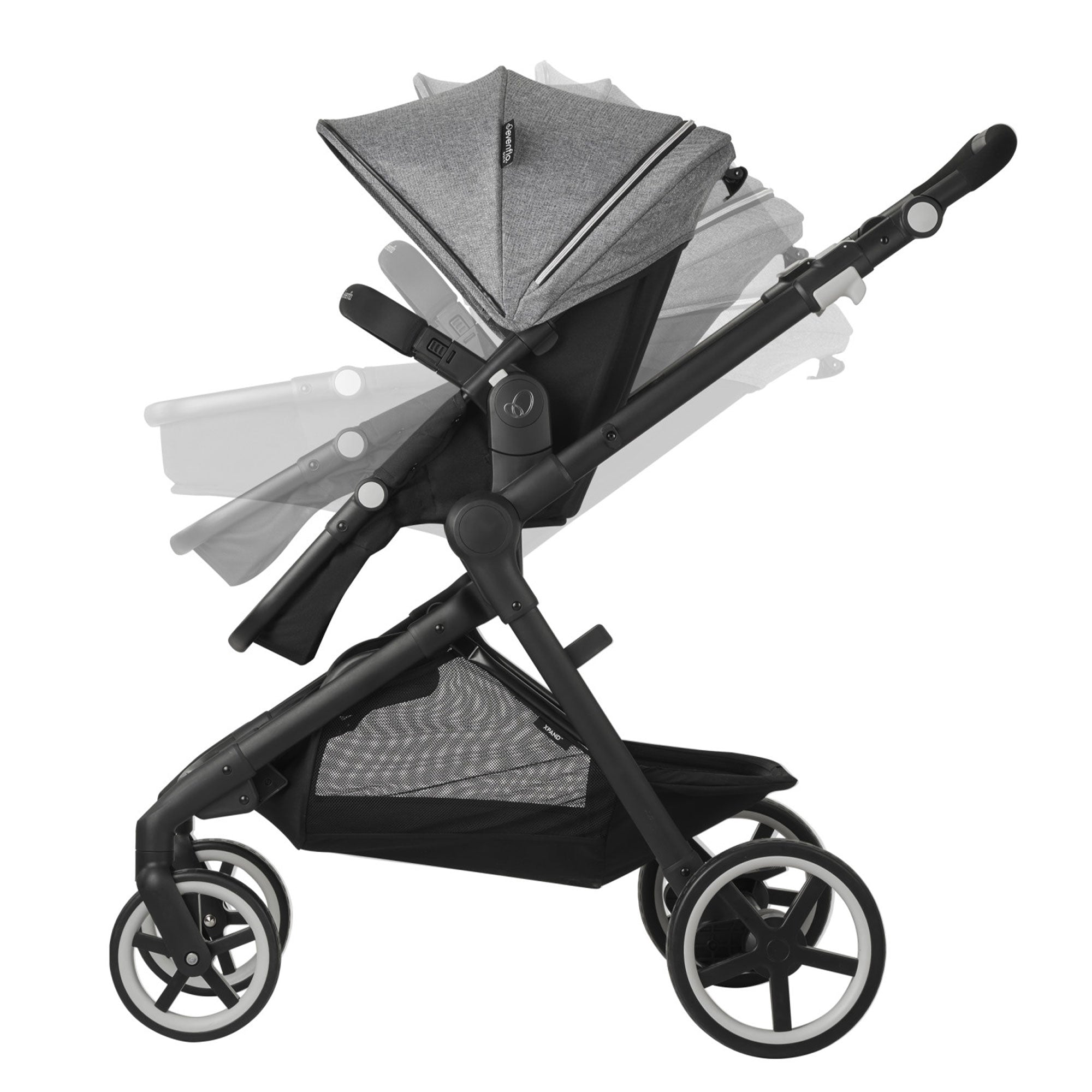 Evenflo GOLD SensorSafe Pivot Xpand Smart Modular Travel System, Moonstone Gray - VMInnovations