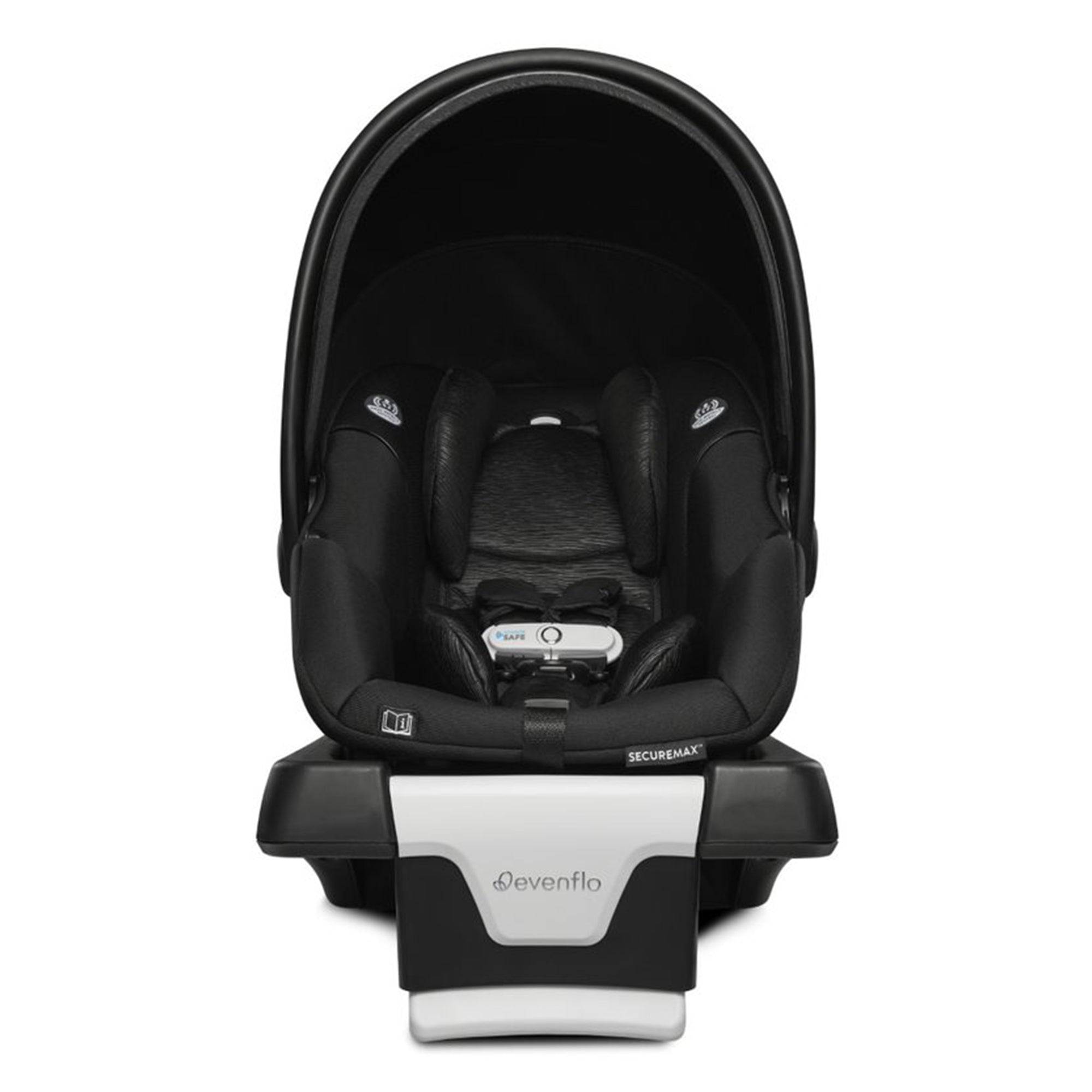 Evenflo Gold SecureMax Baby Car Seat w/ SensorSafe & Load Leg Base, Onyx Black