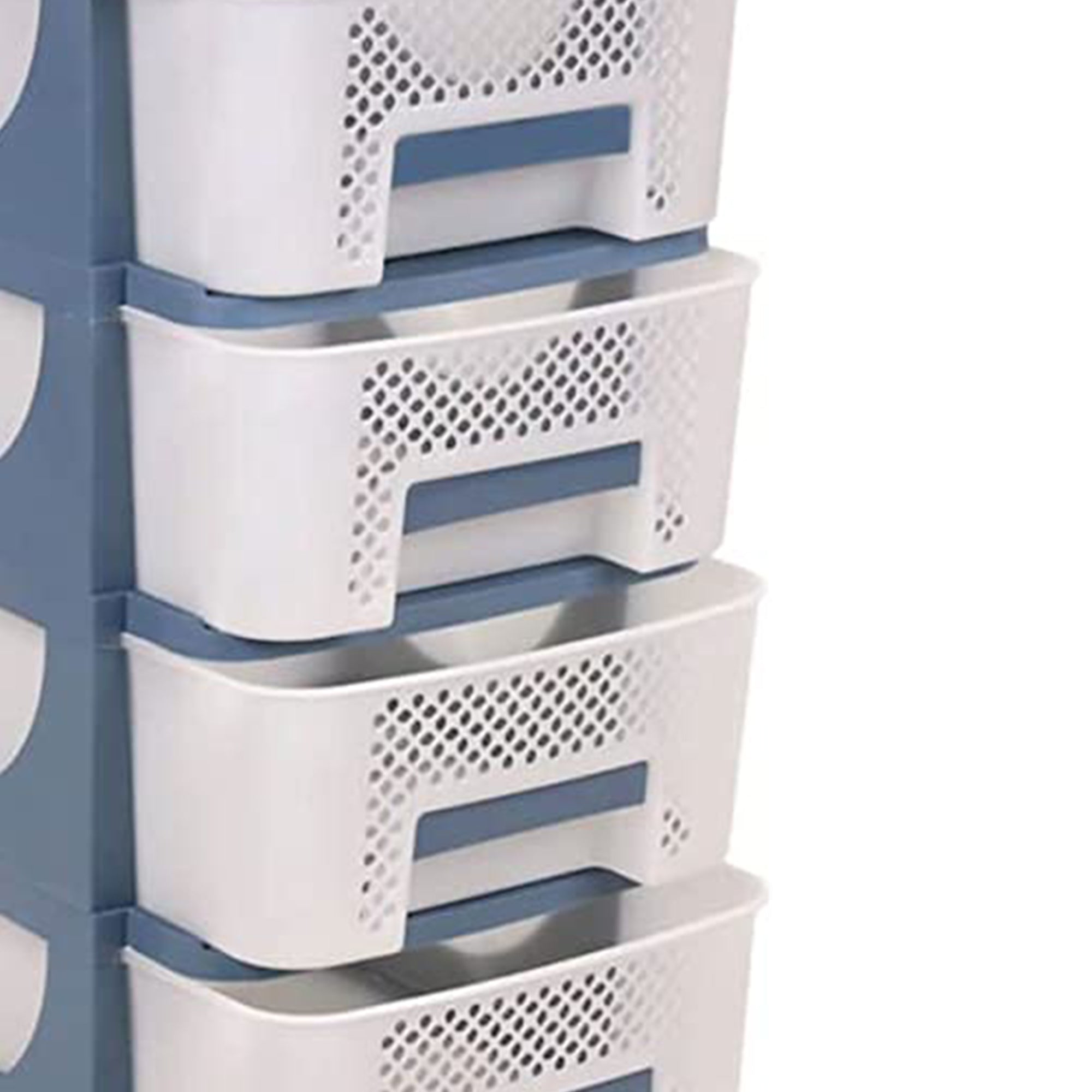 Homeplast Venus 30 Inch Tall Plastic 4 Drawer Home Storage Organizer Shelf, Blue