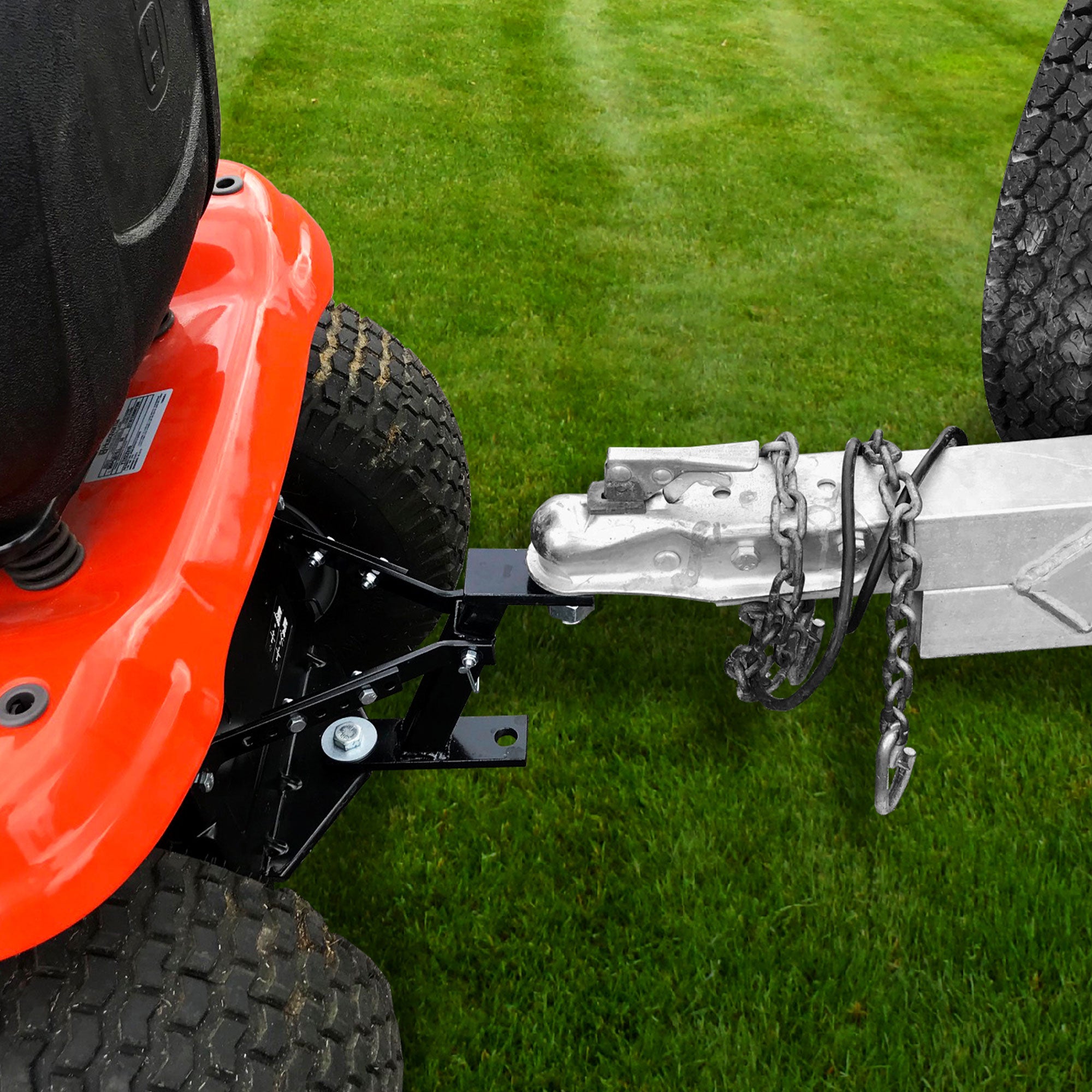 Universal Fit Lawn Tractor Hitch with Custom Fit Brackets (Open Box)