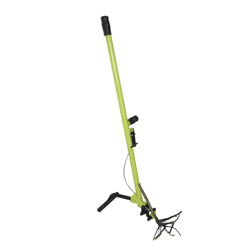 Brush Grubber Heavy Duty 4 Foot Steel Handled Shallow Root Lifting Tool, Green