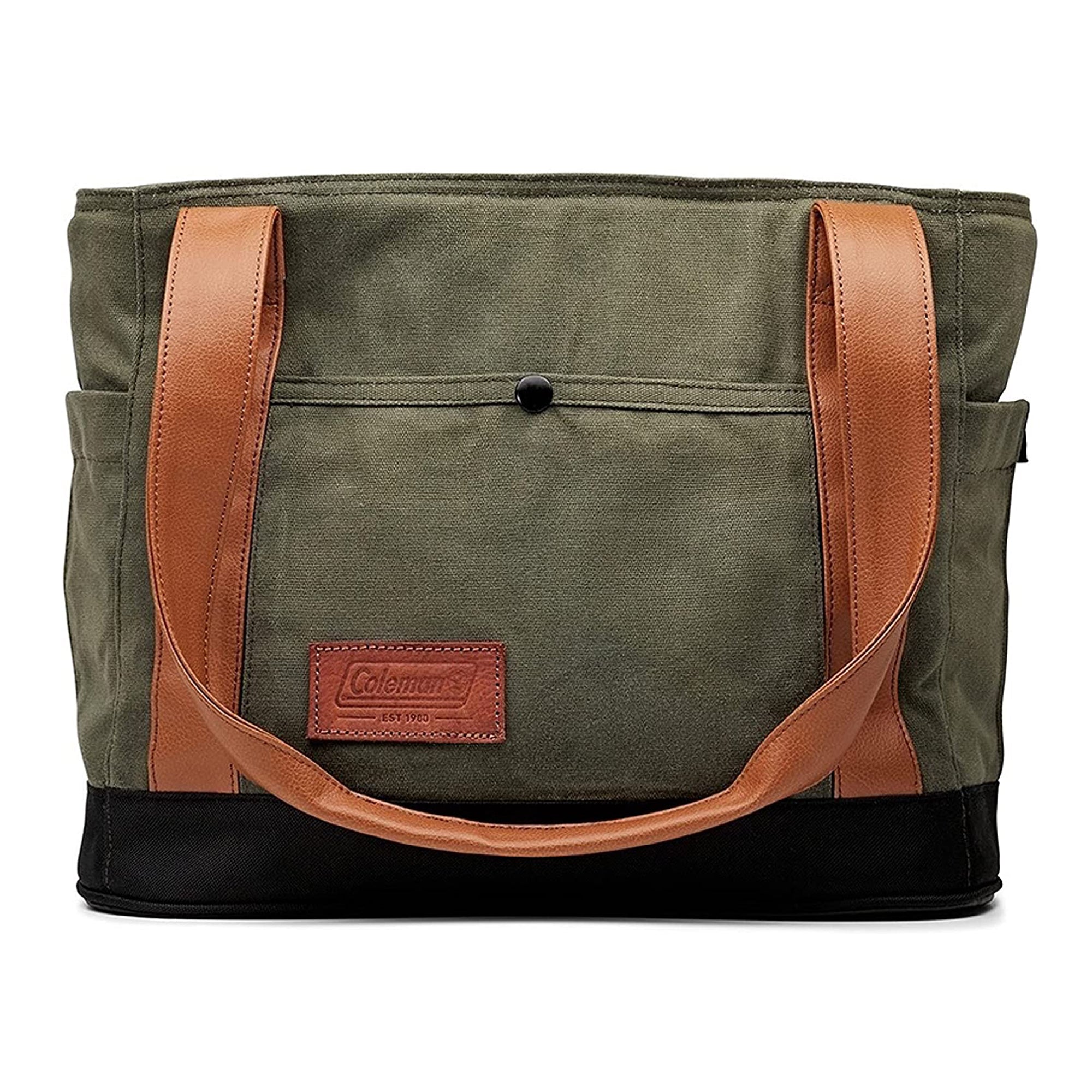 Coleman Banyan Series 24 Can Padded Soft Sided Can Soft Cooler Tote Bag, Olive - VMInnovations