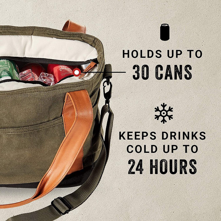 Coleman Banyan Series 30 Can Padded Soft Sided Can Soft Cooler Tote Bag, Olive - VMInnovations