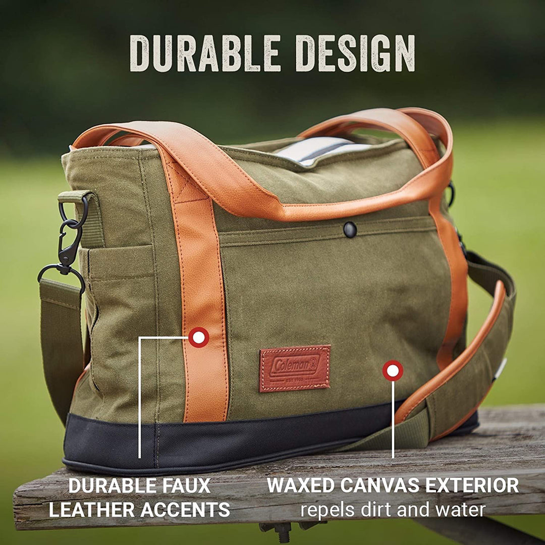 Coleman Banyan Series 30 Can Padded Soft Sided Can Soft Cooler Tote Bag, Olive - VMInnovations