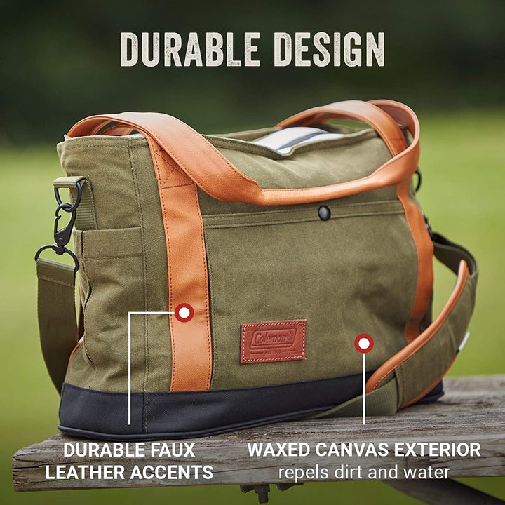 Coleman Banyan Series 30 Can Padded Soft Sided Can Soft Cooler Tote Bag, Olive - VMInnovations