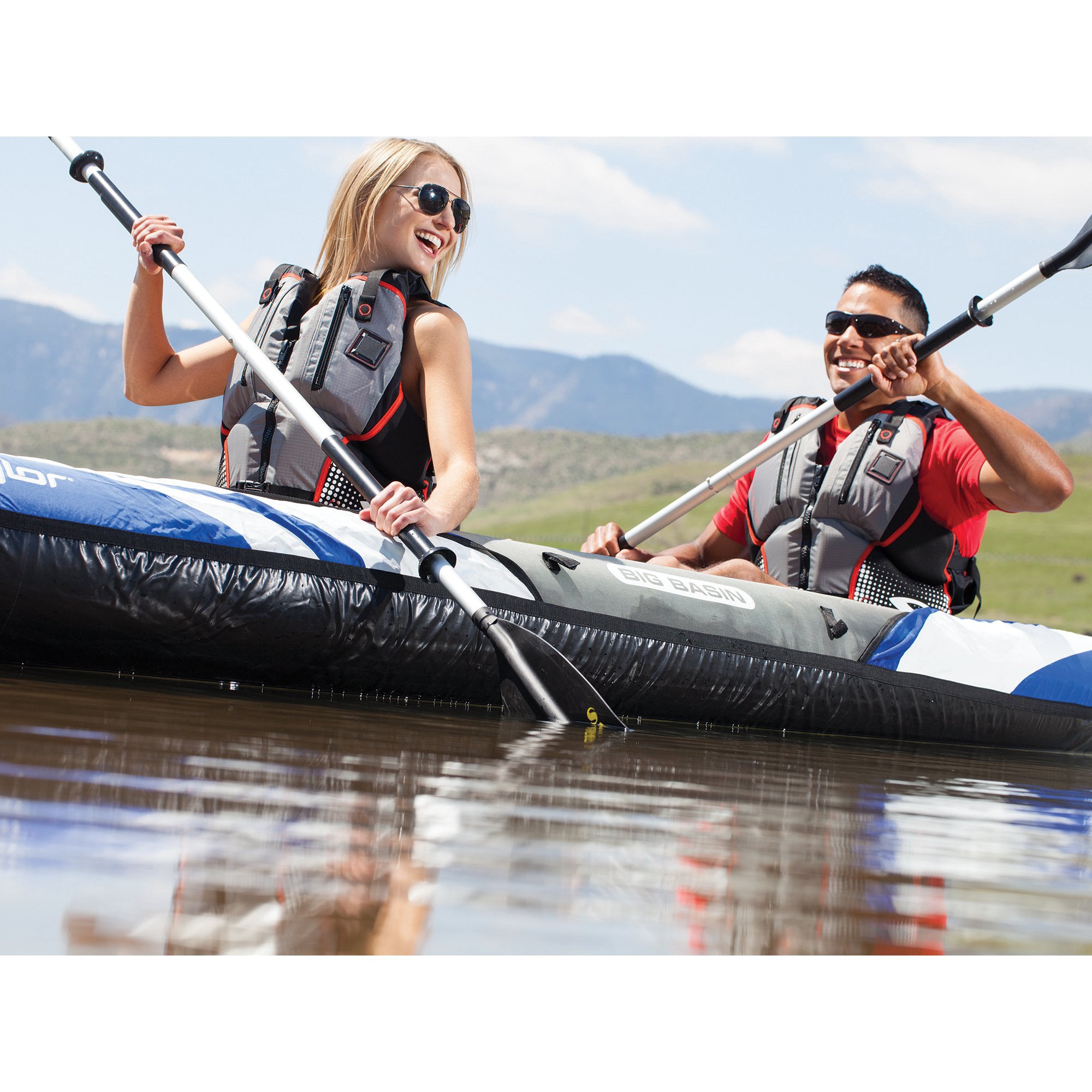 Sevylor Big Basin 3 Person C001 Inflatable Kayak w/Adjustable Seats, Blue (Used) - VMInnovations