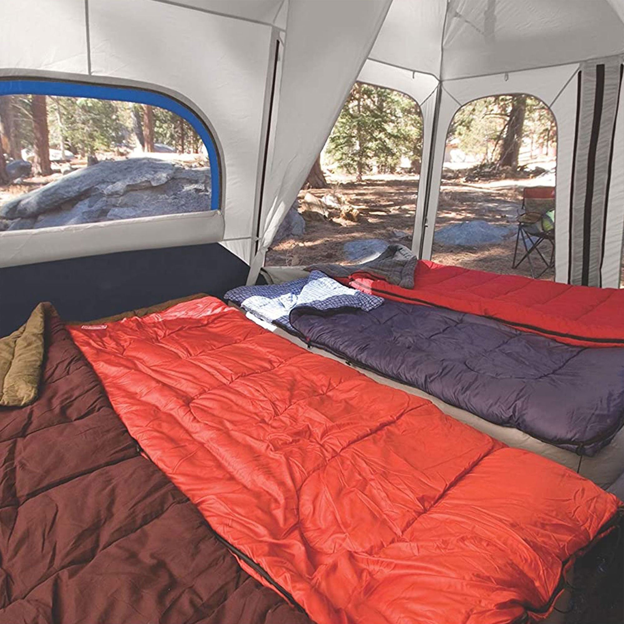 Coleman 8 Person Instant Cabin Camping Fabric Family Tent w/Rainfly (Open Box) - VMInnovations