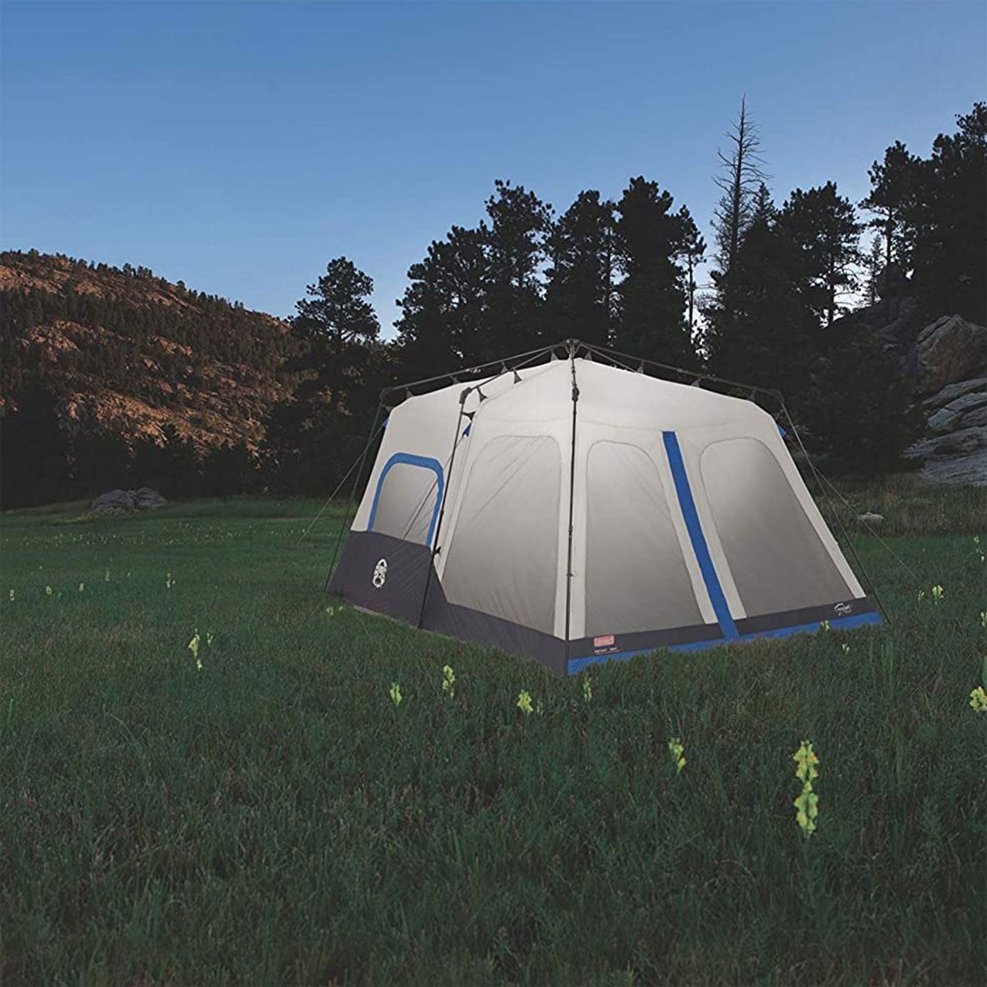 Coleman 8 Person Instant Cabin Camping Fabric Family Tent w/Rainfly (Open Box) - VMInnovations