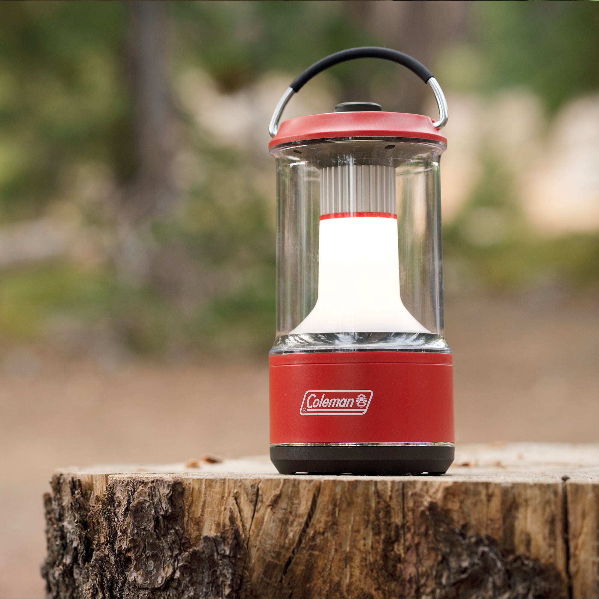 Coleman 800 Lumens LED Outdoor Camping Light Lantern w/BatteryGuard, Red(3 Pack)