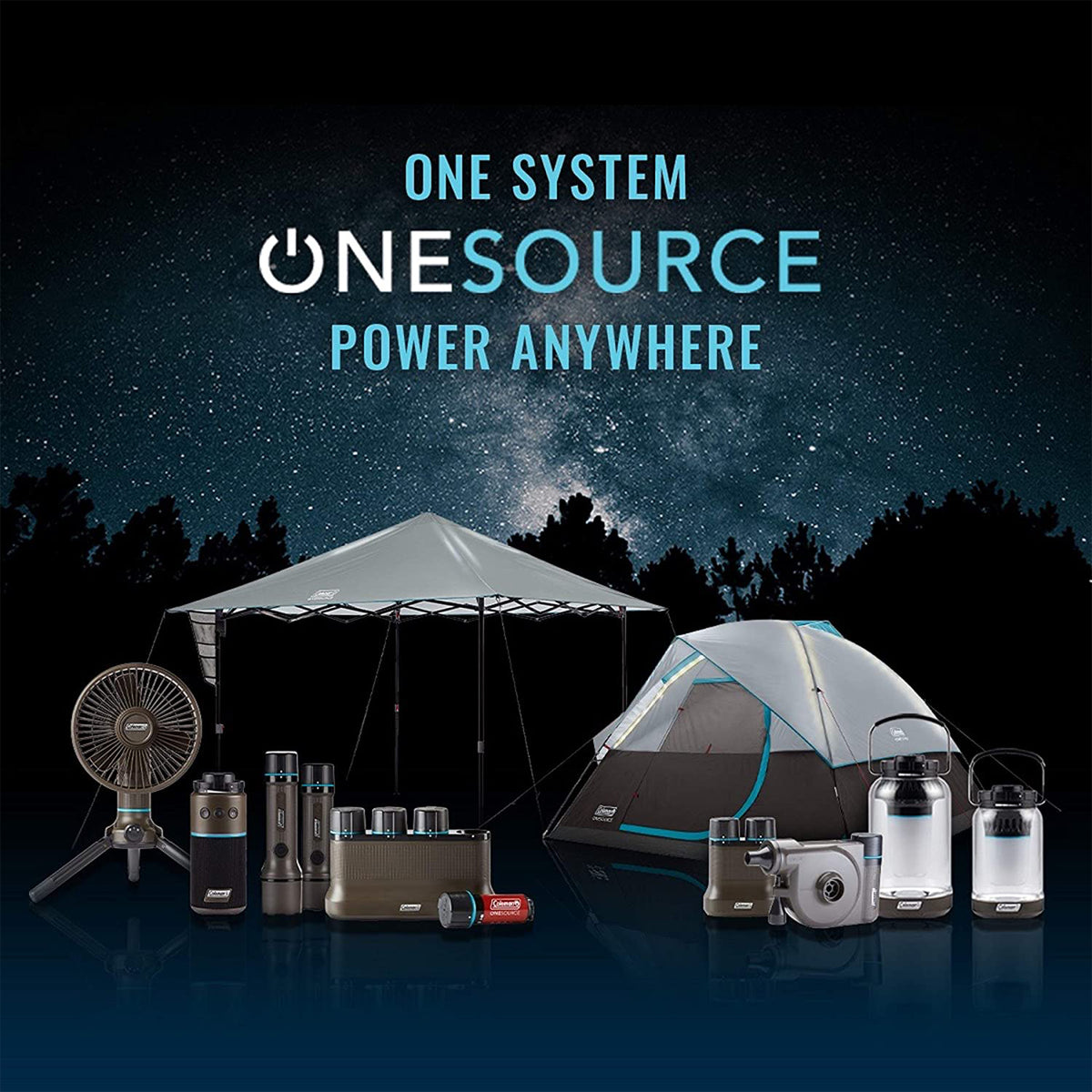 Coleman OneSource 2 Slot Interchangeable Rechargeable Battery Charger System