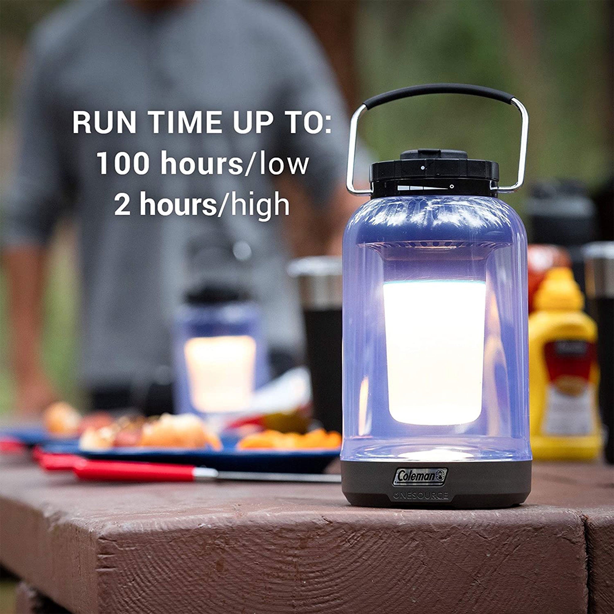 Coleman OneSource 1000 Lumens Outdoor Camping Lantern w/Charging Station, 2 Pack
