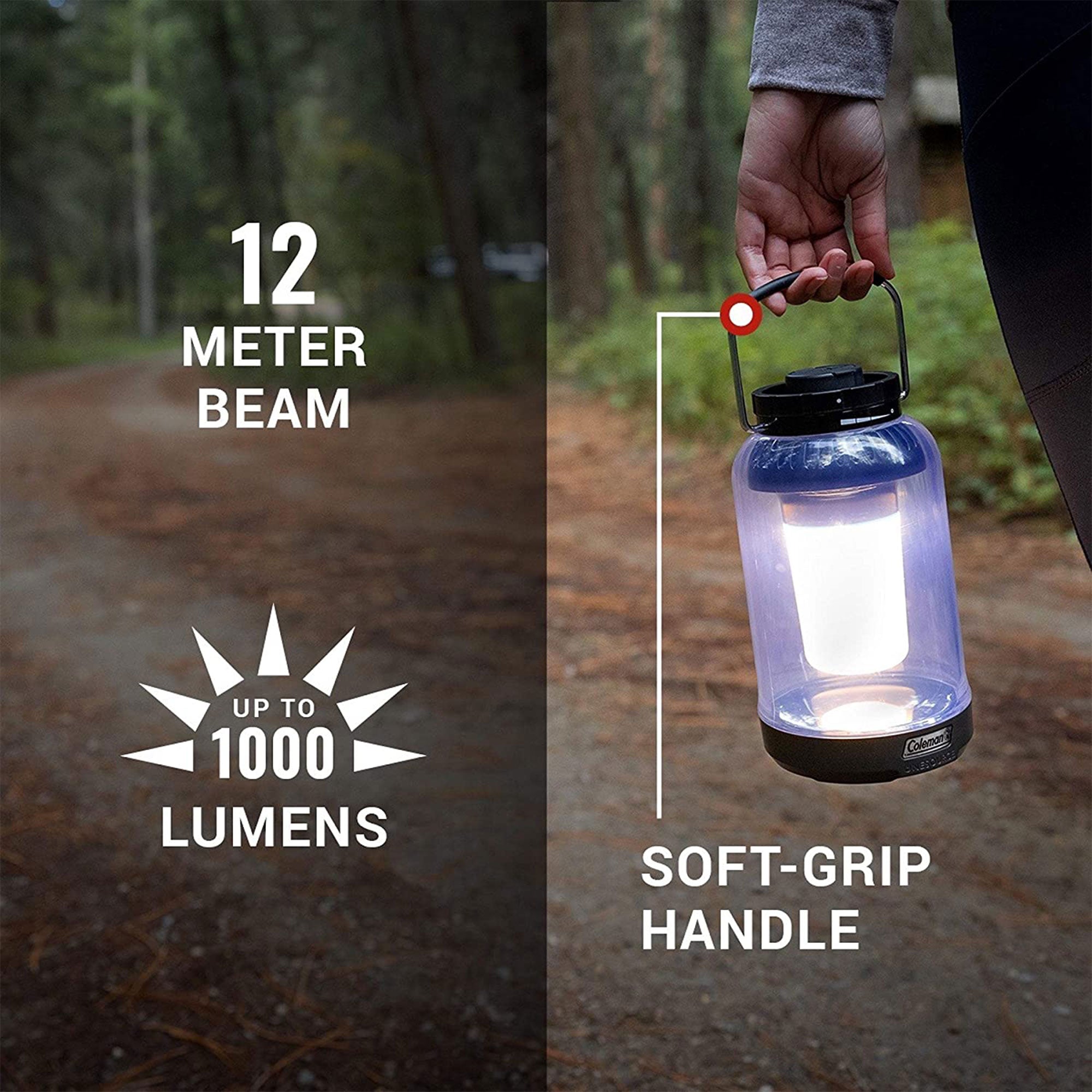 Coleman OneSource 1000 Lumens Outdoor Camping Lantern w/Charging Station, 2 Pack