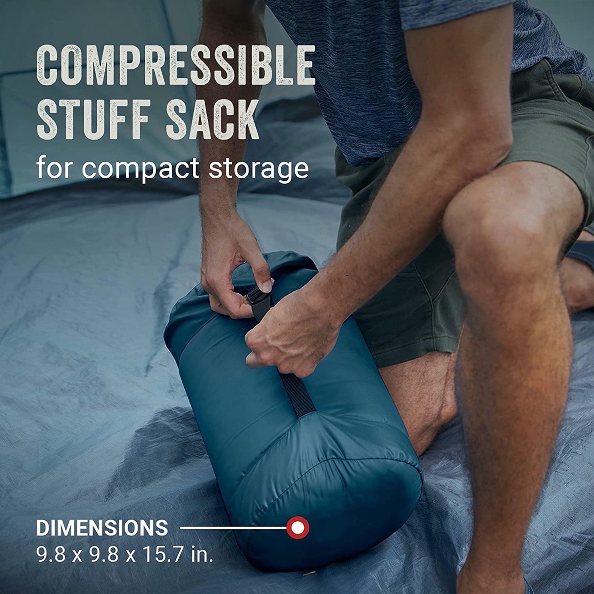 Coleman Kompact Lightweight 20 Fahrenheit Sleeping Bag for Camping and Hiking - VMInnovations