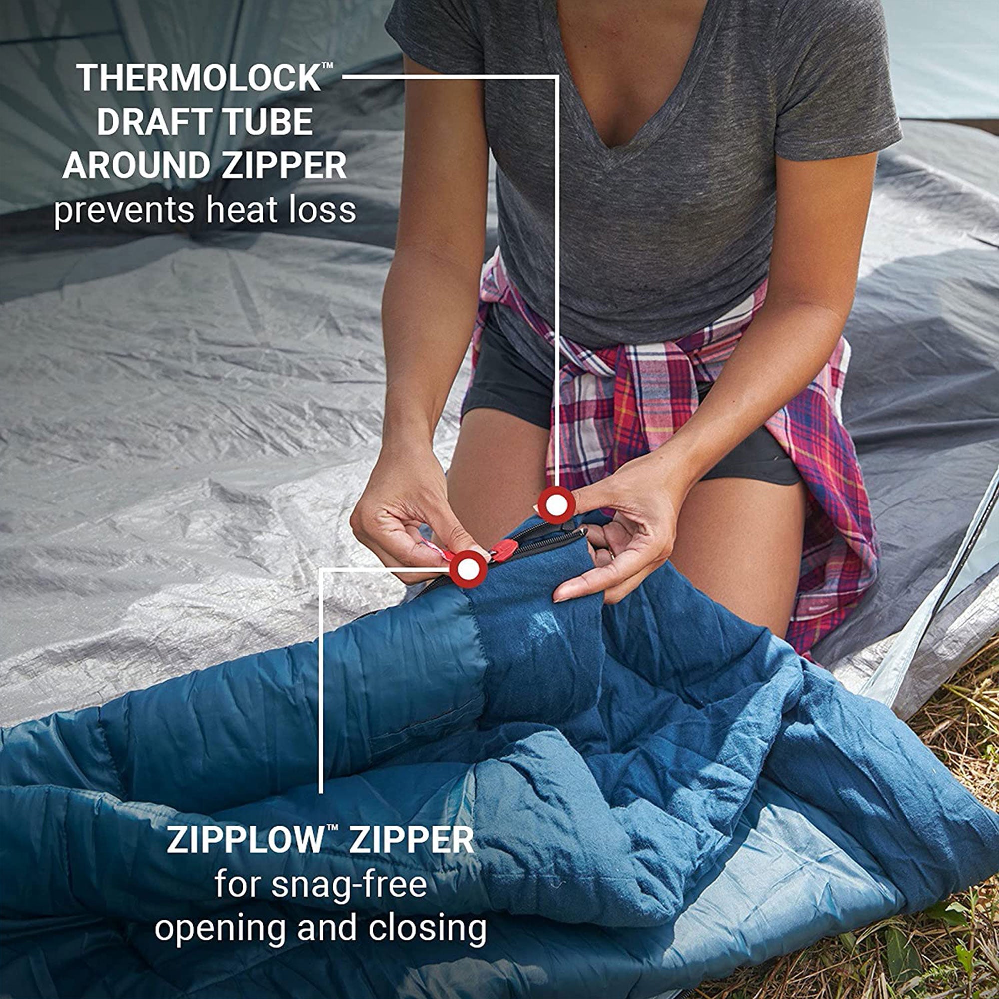 Coleman Kompact Lightweight 20 Fahrenheit Sleeping Bag for Camping and Hiking - VMInnovations