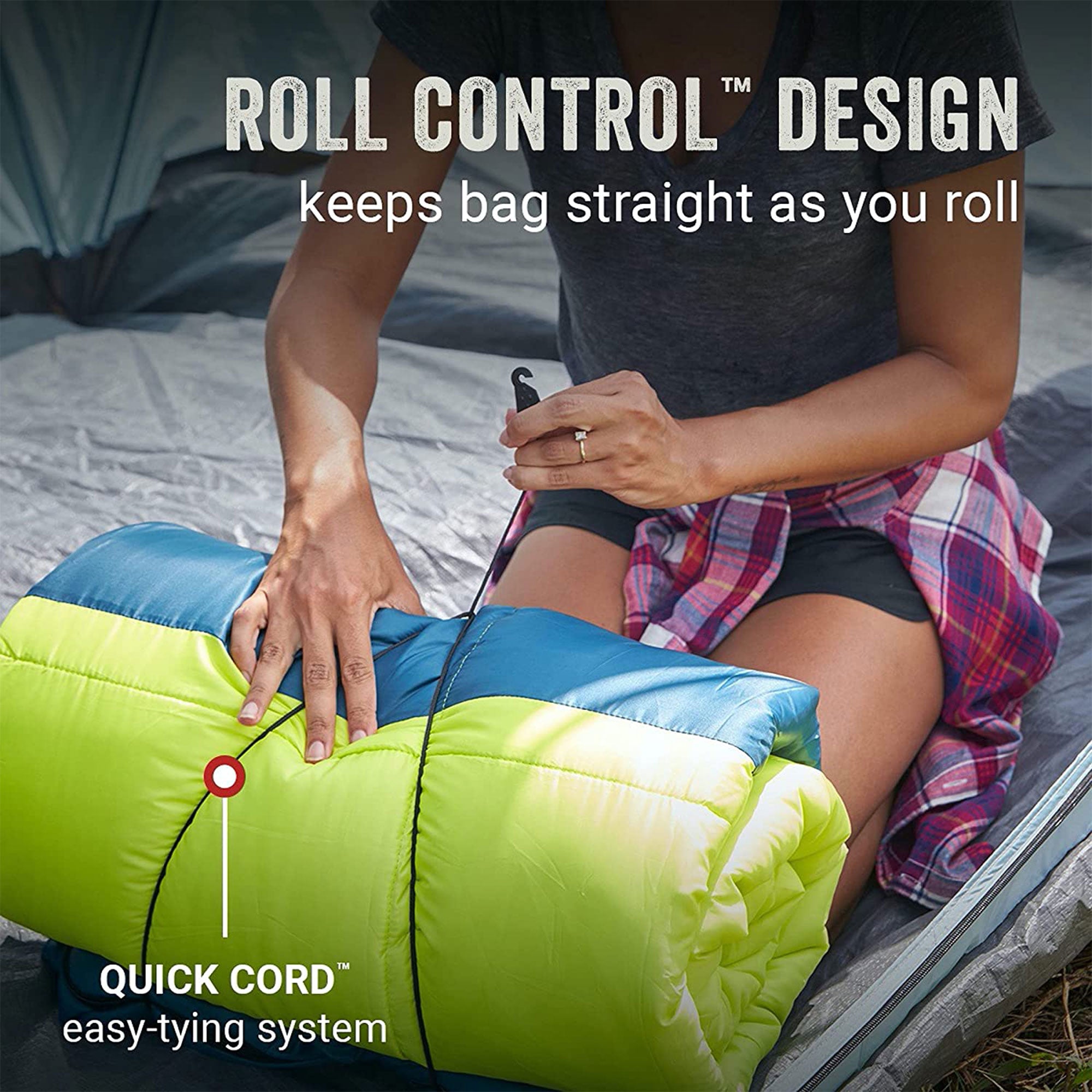 Coleman Kompact 40 Fahrenheit Big & Tall Contour Sleeping Bag w/ Heat Thermolock - VMInnovations