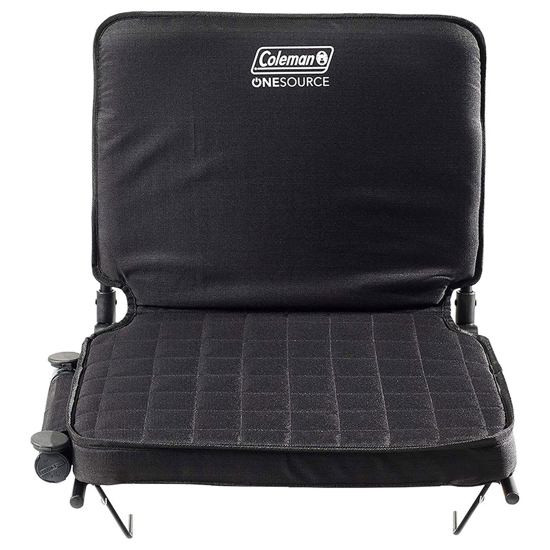 Coleman 17 In OneSource Foldable Padded Rechargeable Heated Stadium Seat, Black - VMInnovations