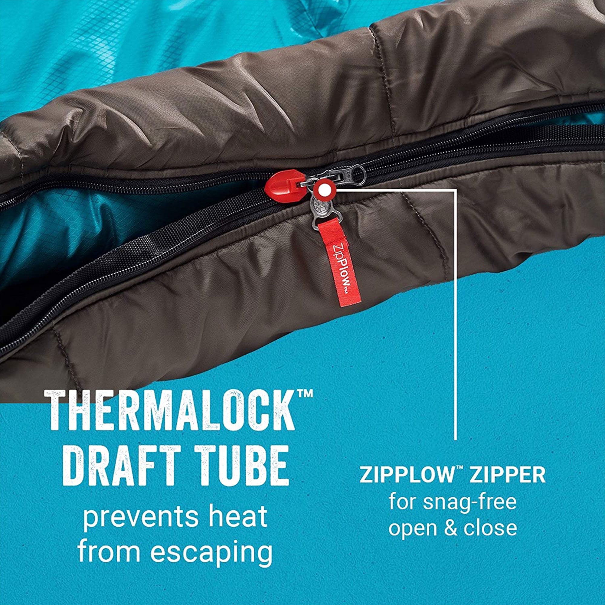 Coleman OneSource All Season Rechargeable Adjustable Heated Sleeping Bag, Teal - VMInnovations
