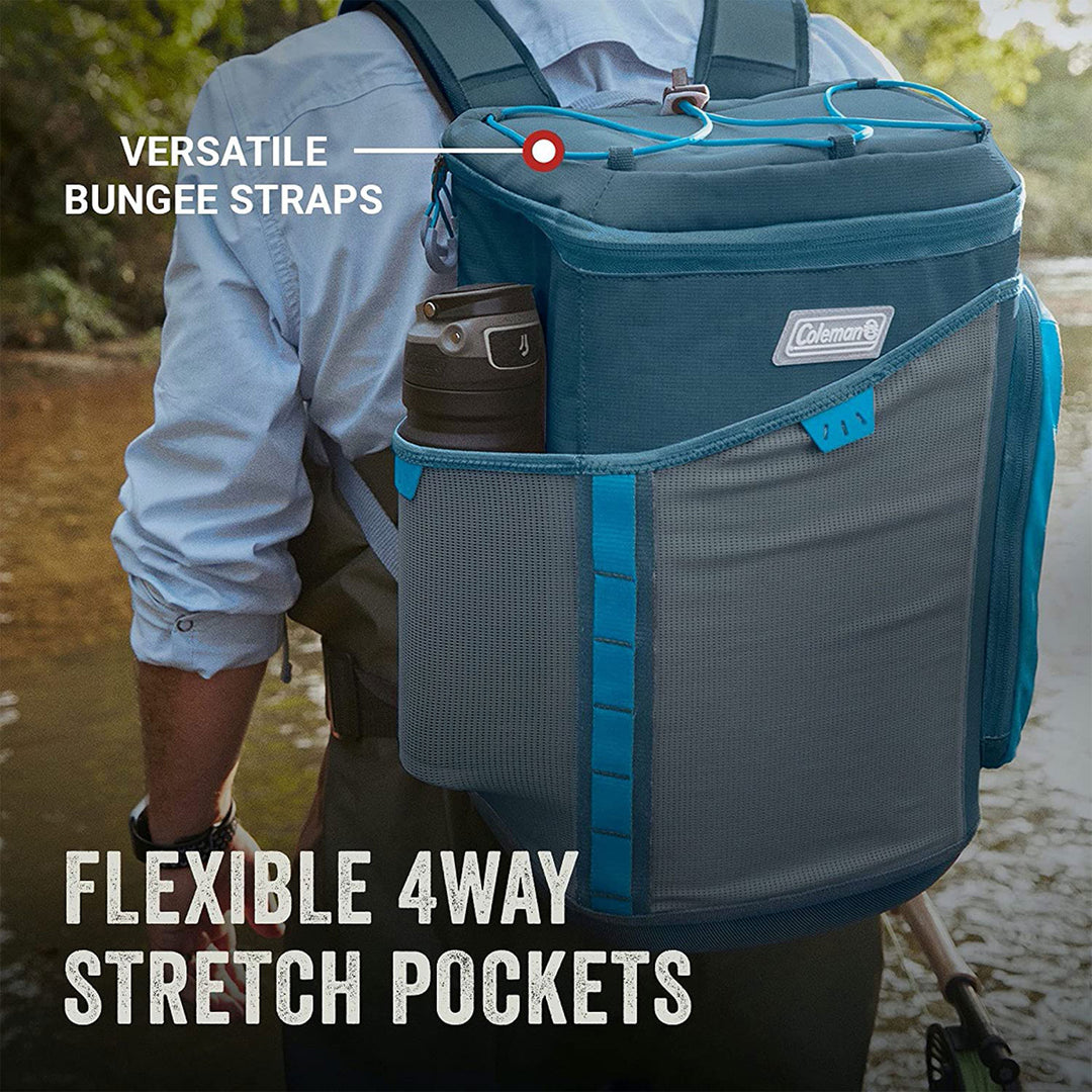 Coleman Sportflex 30 Leakproof Padded Soft Sided Can Soft Cooler Tote Bag, Blue - VMInnovations