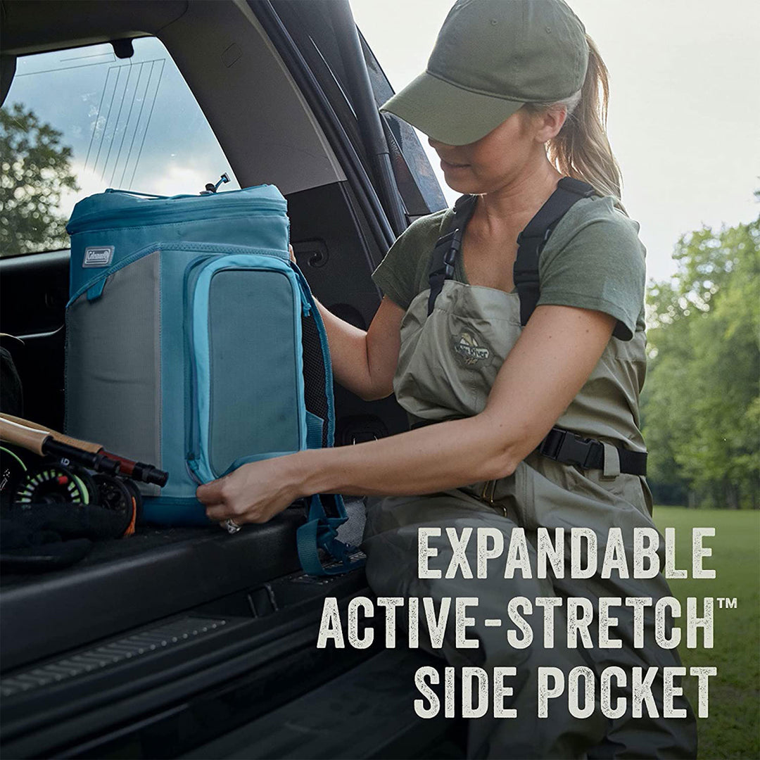 Coleman Sportflex 30 Leakproof Padded Soft Sided Can Soft Cooler Tote Bag, Blue - VMInnovations