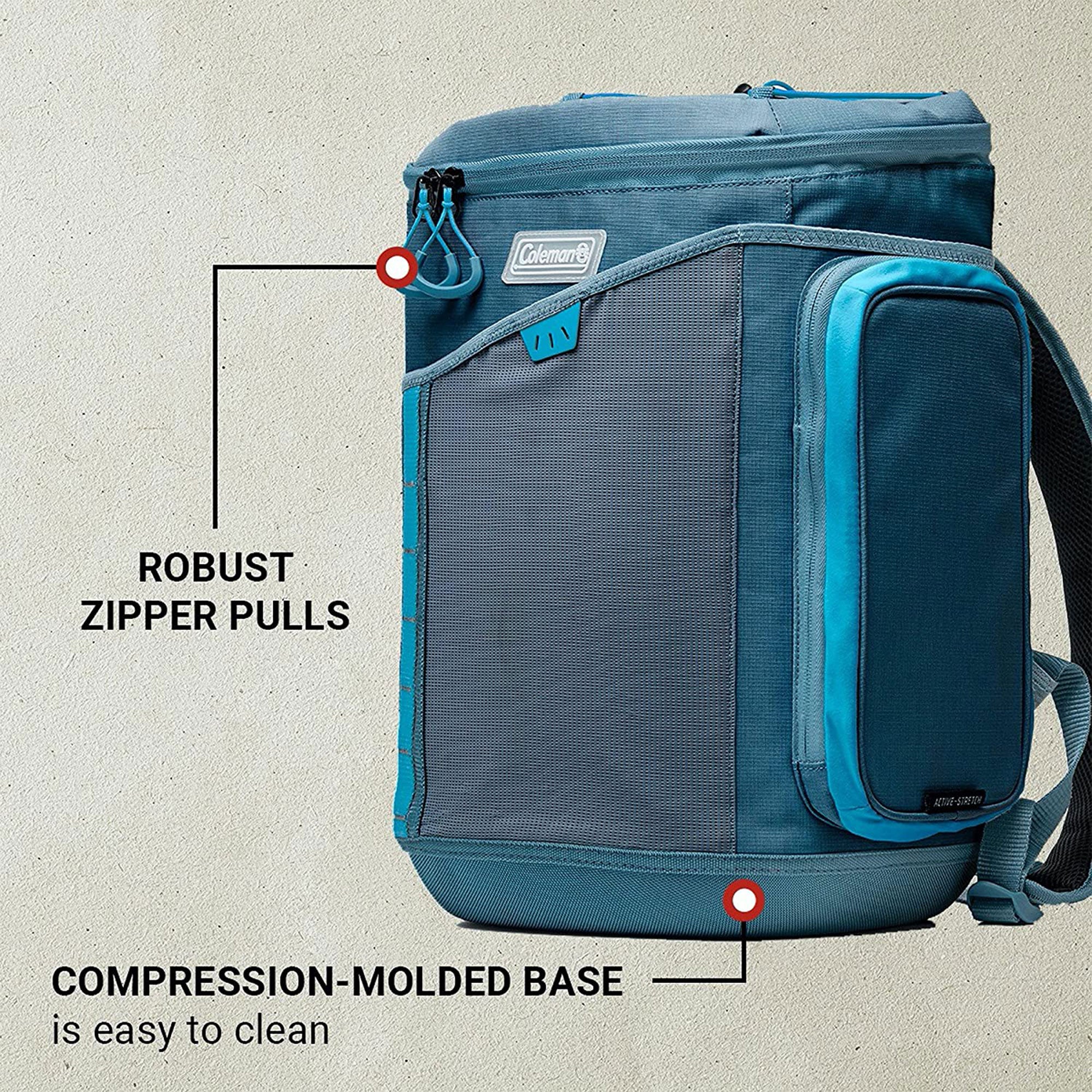 Coleman Sportflex 30 Leakproof Padded Soft Sided Can Soft Cooler Tote Bag, Blue - VMInnovations