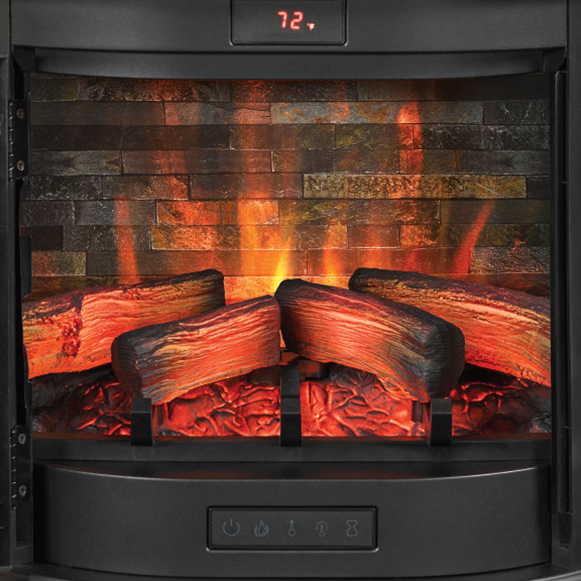 Duraflame 3D Black Curved Front Electric Fireplace with Remote Control (Used) - VMInnovations