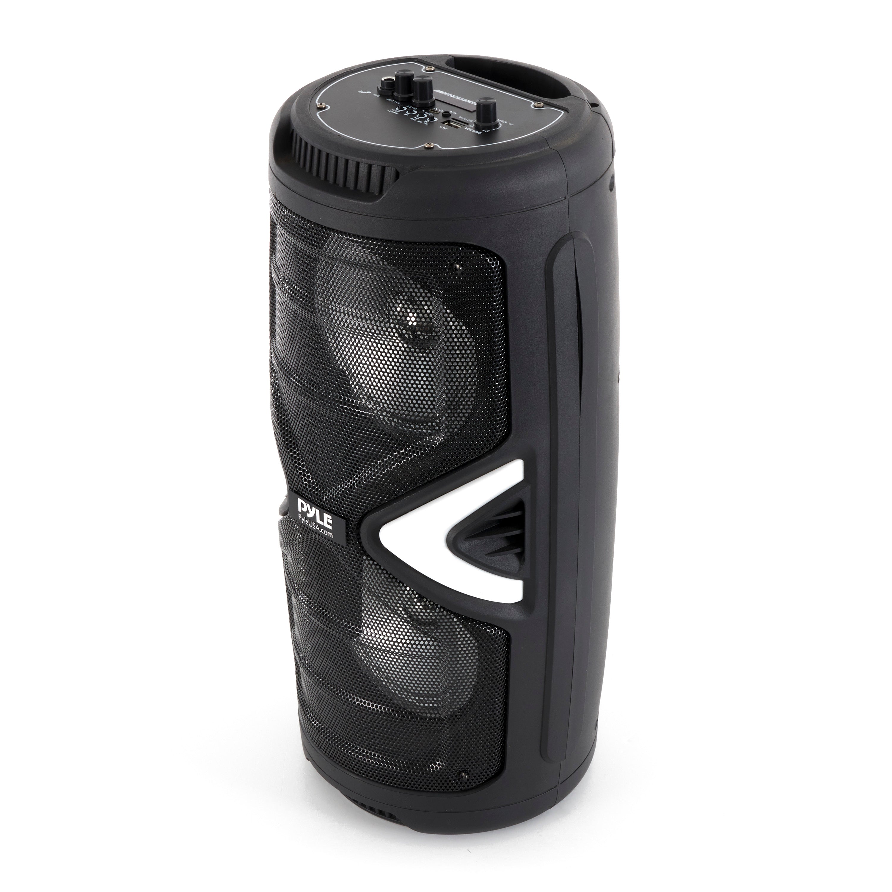Pyle Portable Bluetooth Rechargeable Karaoke System with Wireless Mics (2 Pack)