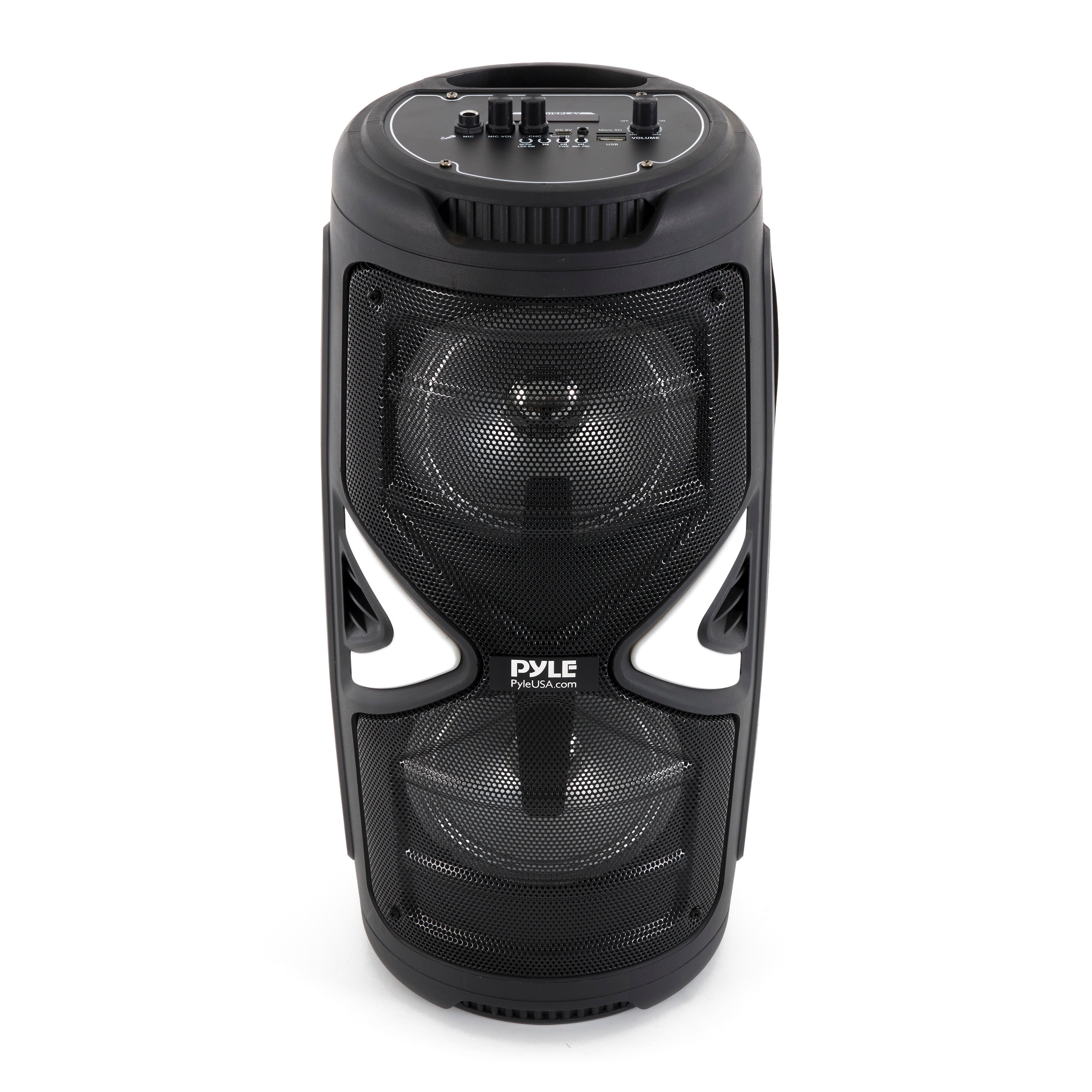 Pyle Portable Bluetooth Rechargeable Karaoke System with Wireless Mics (2 Pack)