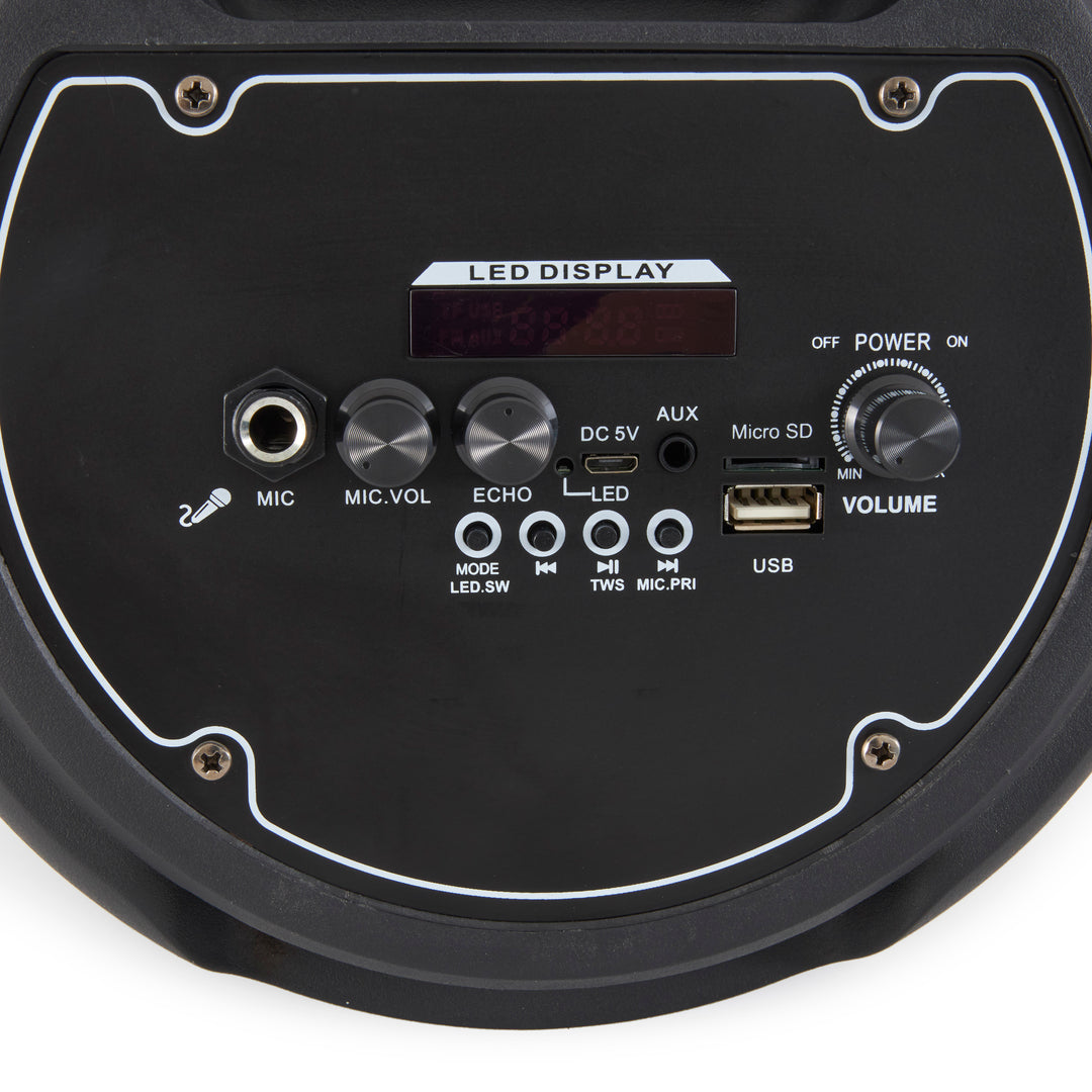 Pyle Portable Bluetooth Rechargeable Versatile Karaoke System w/ Wireless Mics - VMInnovations