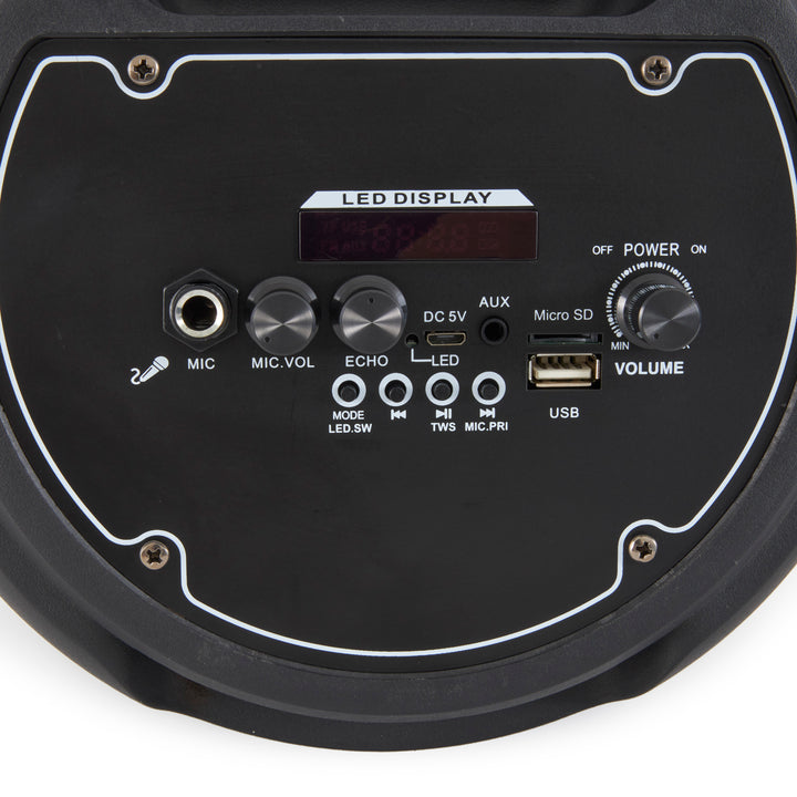 Pyle Portable Bluetooth Rechargeable Versatile Karaoke System w/ Wireless Mics - VMInnovations