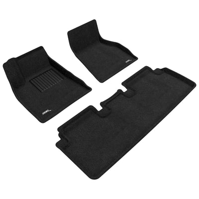 3D MAXpider Elegant Series Custom Floor Mat Set, 2015-2019 Tesla Model S, Black