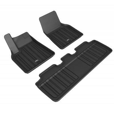 3D MAXpider Elitect Series Custom Floor Liner Set, 2021-23 Tesla Model Y, Black
