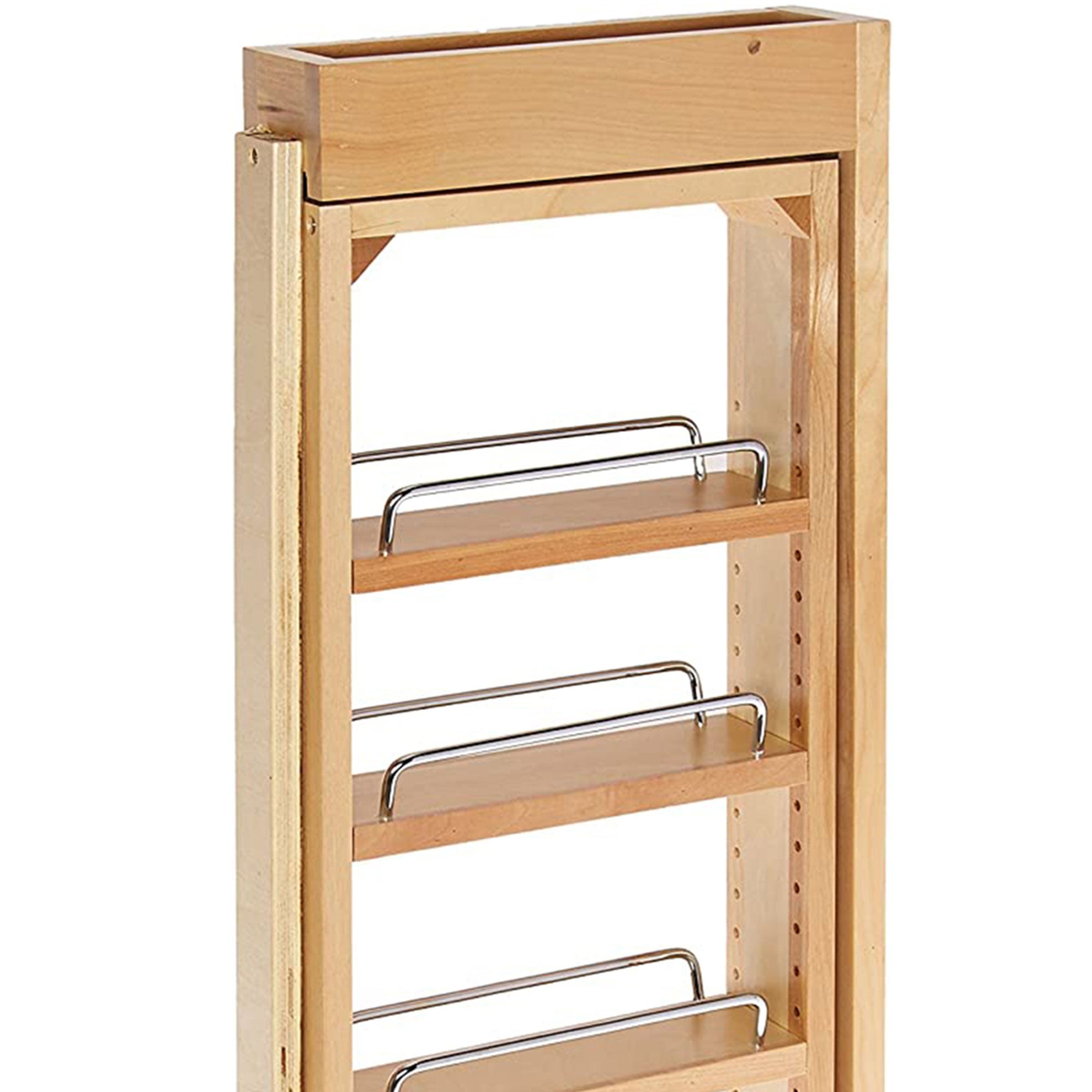 Rev-A-Shelf Pullout Wall Filler Cabinet Wooden Organizer, 33" Hgt, 432-WF33-3C - VMInnovations