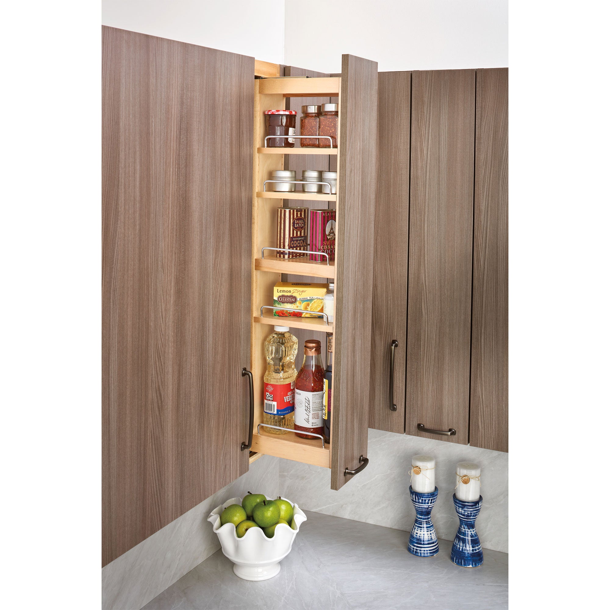 Rev-A-Shelf 3" Pullout Wall Filler w/ Soft-close, 30" Height, 432-WFBBSC30-3C - VMInnovations