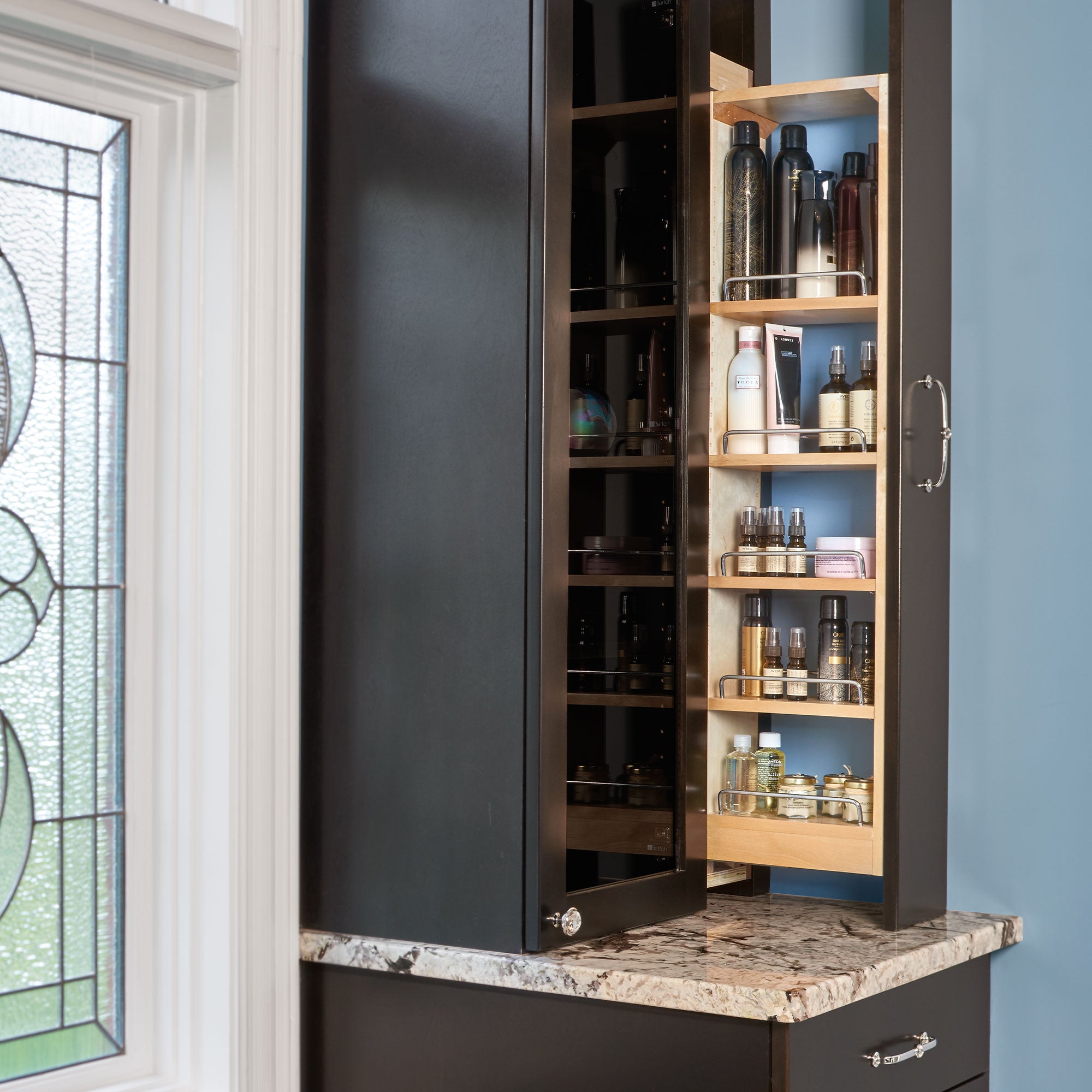 Rev-A-Shelf 6" Pullout Wall Filler with Soft-Close, 30" Height, 432-WFBBSC30-6C - VMInnovations