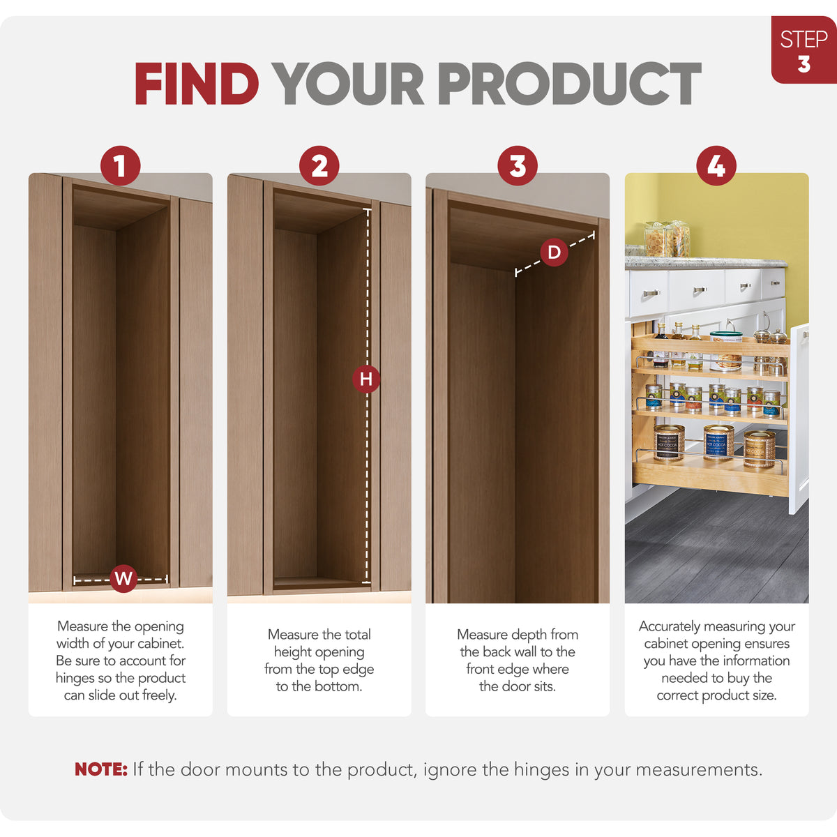 Rev-A-Shelf 5" Door/ Drawer Base Cabinet Organizer Soft-close, 448-BDDSC-5C