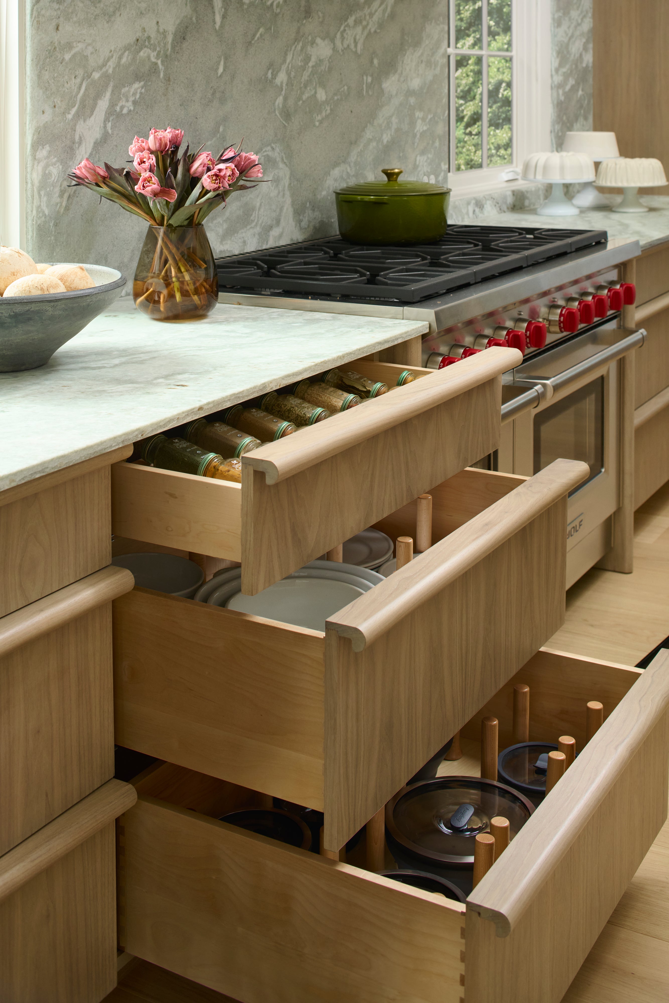 Rev-A-Shelf 36'' Kitchen Drawer Organizer Insert Spice Rack Three-Tier, 4SDI-36-1