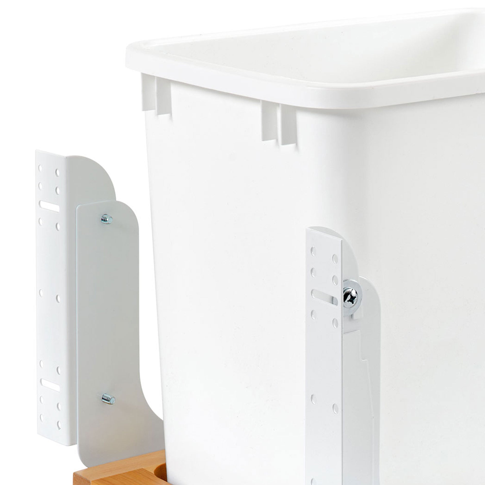 Rev-A-Shelf Single 35 qt. Pullout Bottom Mount Trash Can, Maple, 4WC-15DM1 - VMInnovations