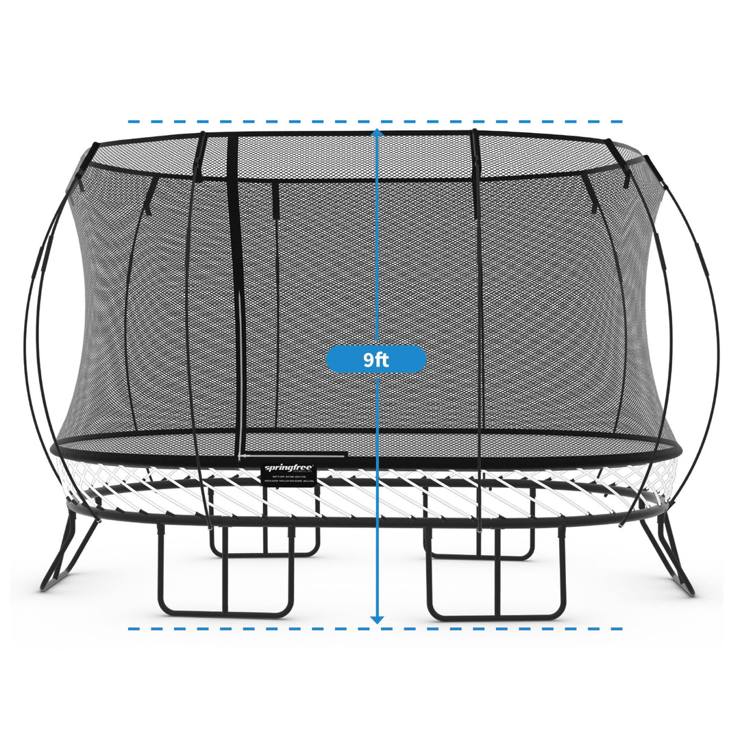 Springfree Trampoline Kids Oval 8 x 13Ft Trampoline & FlexrStep V2 Safety Ladder - VMInnovations