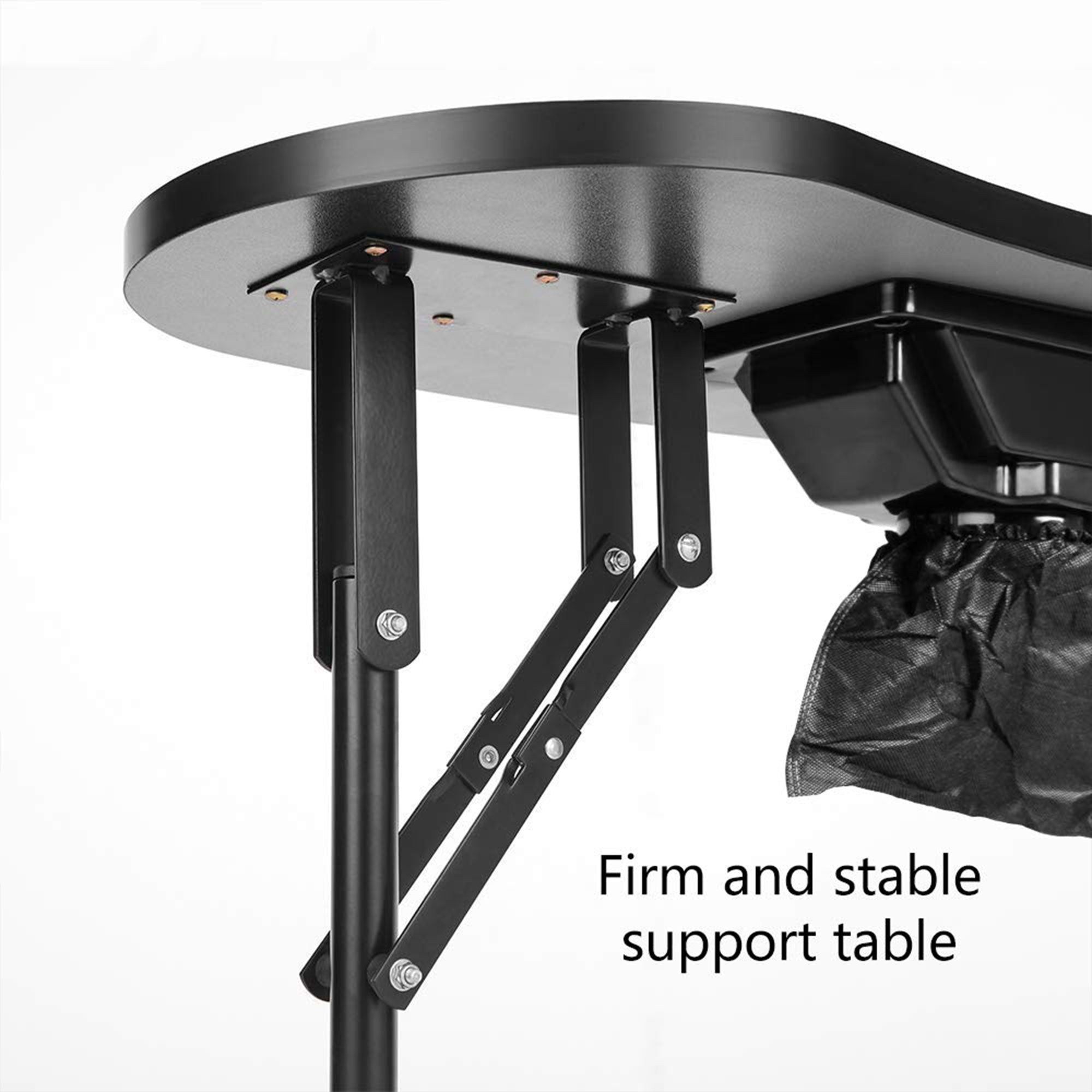 LEIBOU Professional Vented Portable Foldable Manicure Technician Table, Black