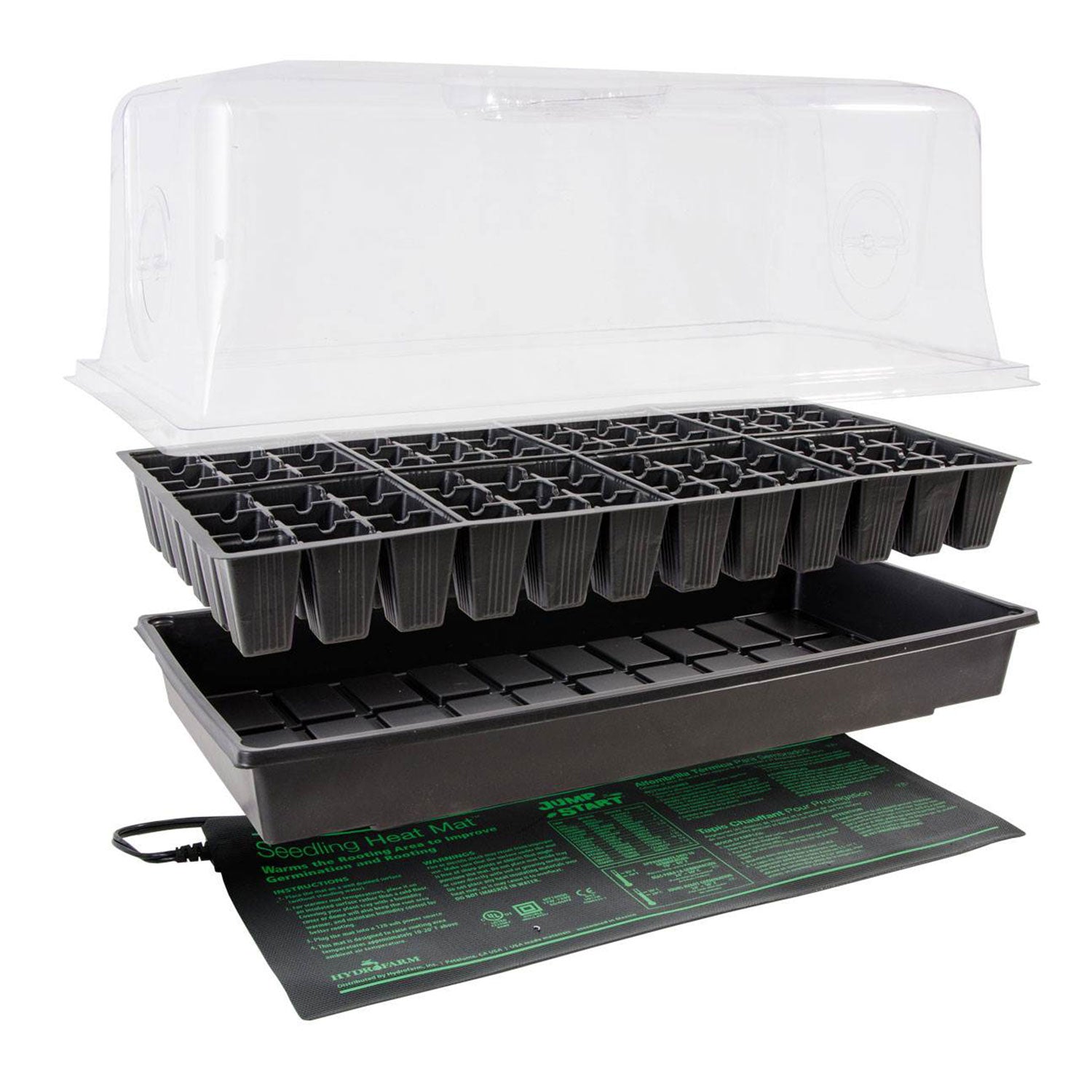 HYDROFARM CK64060 Germination Hot House with Heat Mat Hydroponic Grow (Open Box) - VMInnovations