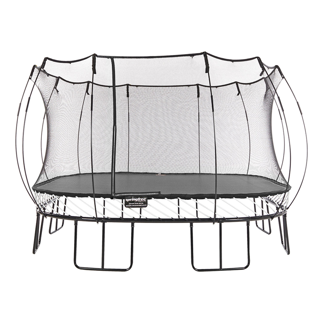 Springfree Trampoline Kids Square 13 Foot Trampoline & FlexrHoop Basketball Game - VMInnovations