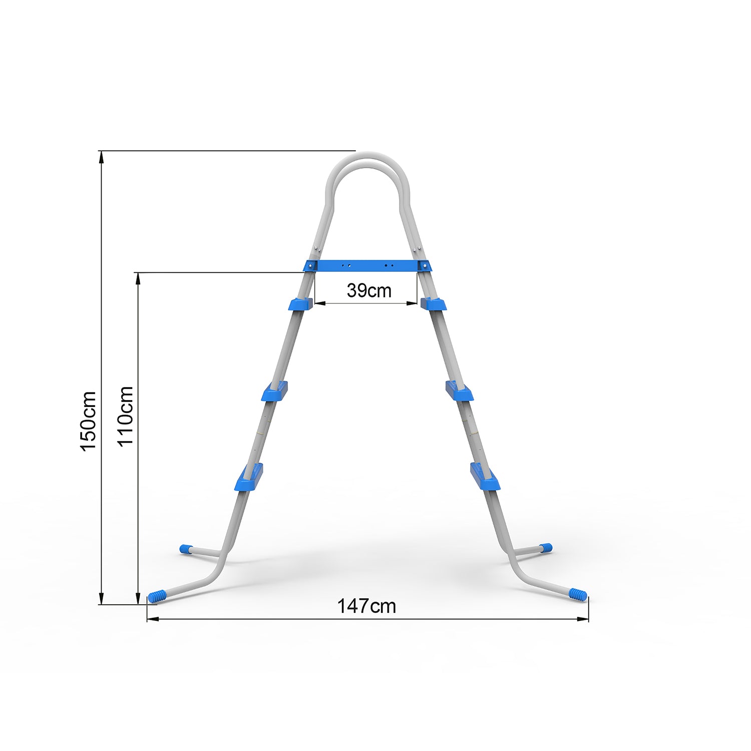 JLeisure 43" 3 Step Outdoor Backyard Above Ground Swimming Pool Ladder (2 Pack) - VMInnovations