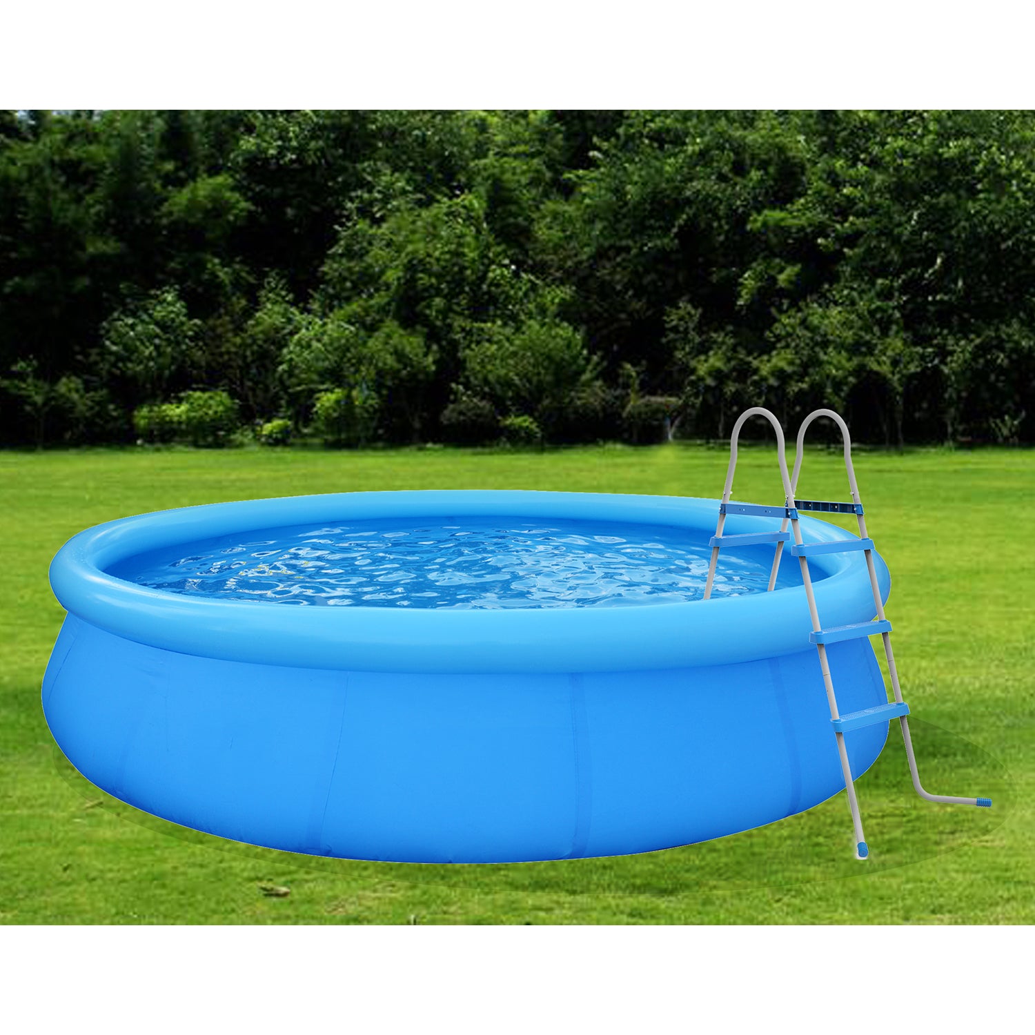 JLeisure 29R145 43" 3 Step Outdoor Backyard Above Ground Pool Ladder (Open Box) - VMInnovations