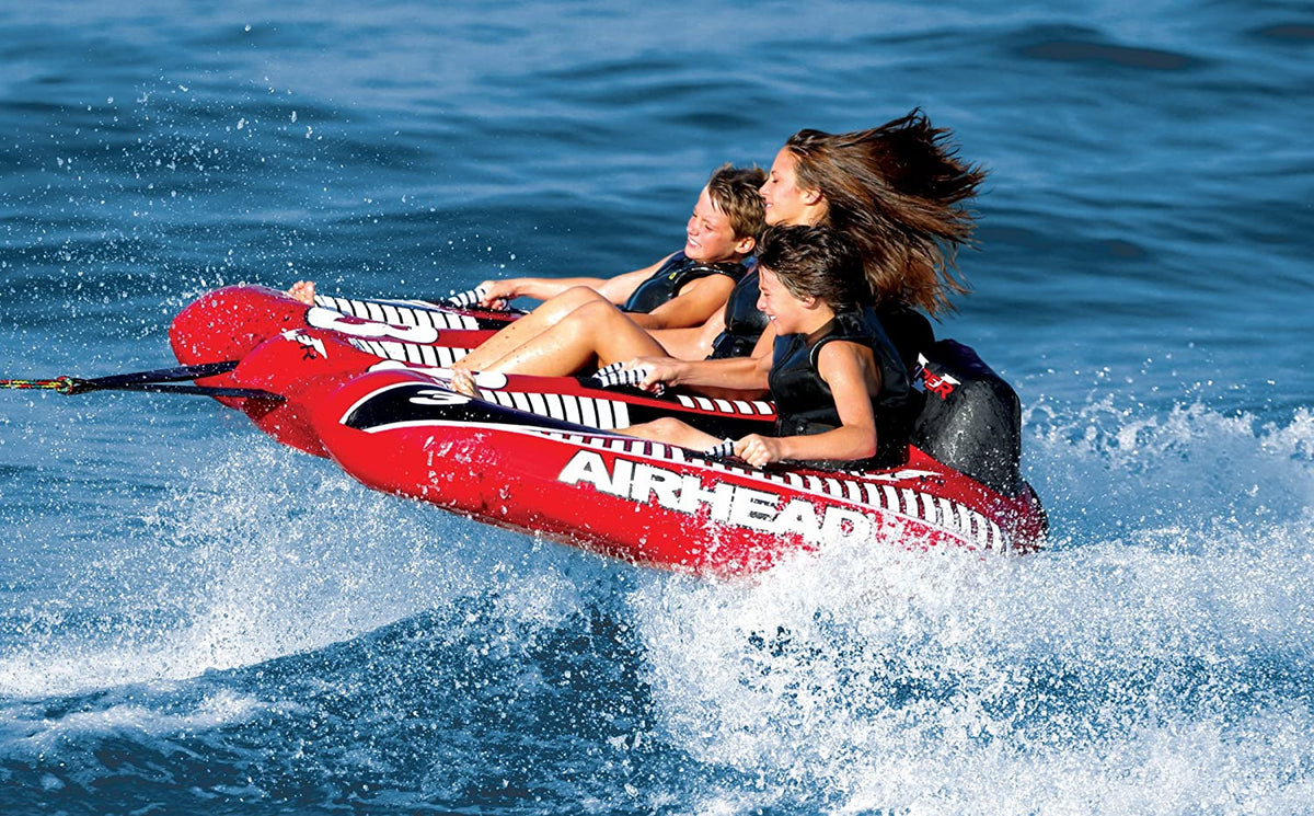 Airhead AHVI-F3 Viper 3 Triple Rider Cockpit Inflatable Towable Lake Water Tube