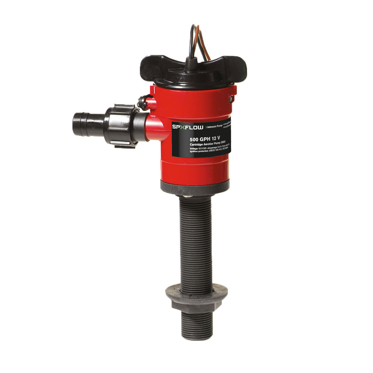 Johnson Pumps Cartridge Aerator Pump 500 GPH 12V Intake for Boat (Open Box)