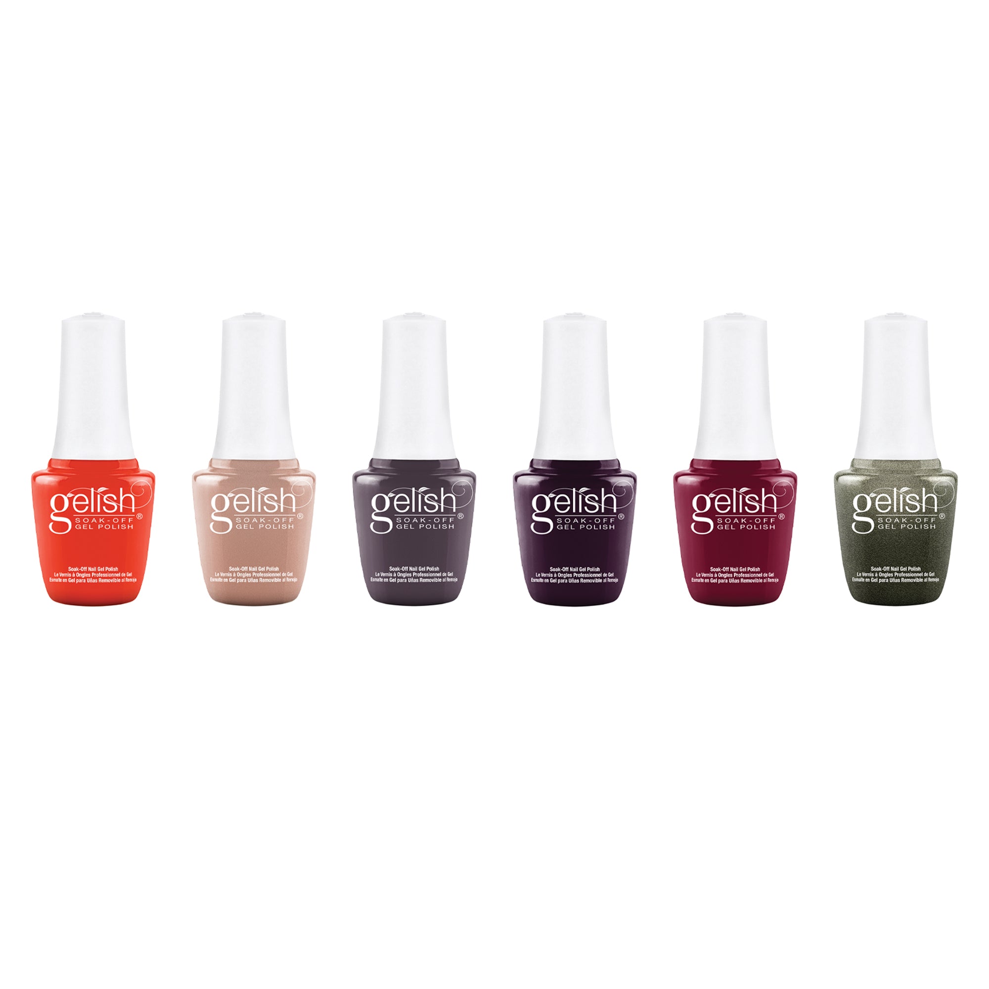 Gelish Mini Rendezvous Gel Nail Polish Set w/ 110 Stiletto Tips Kit & LED Light - VMInnovations