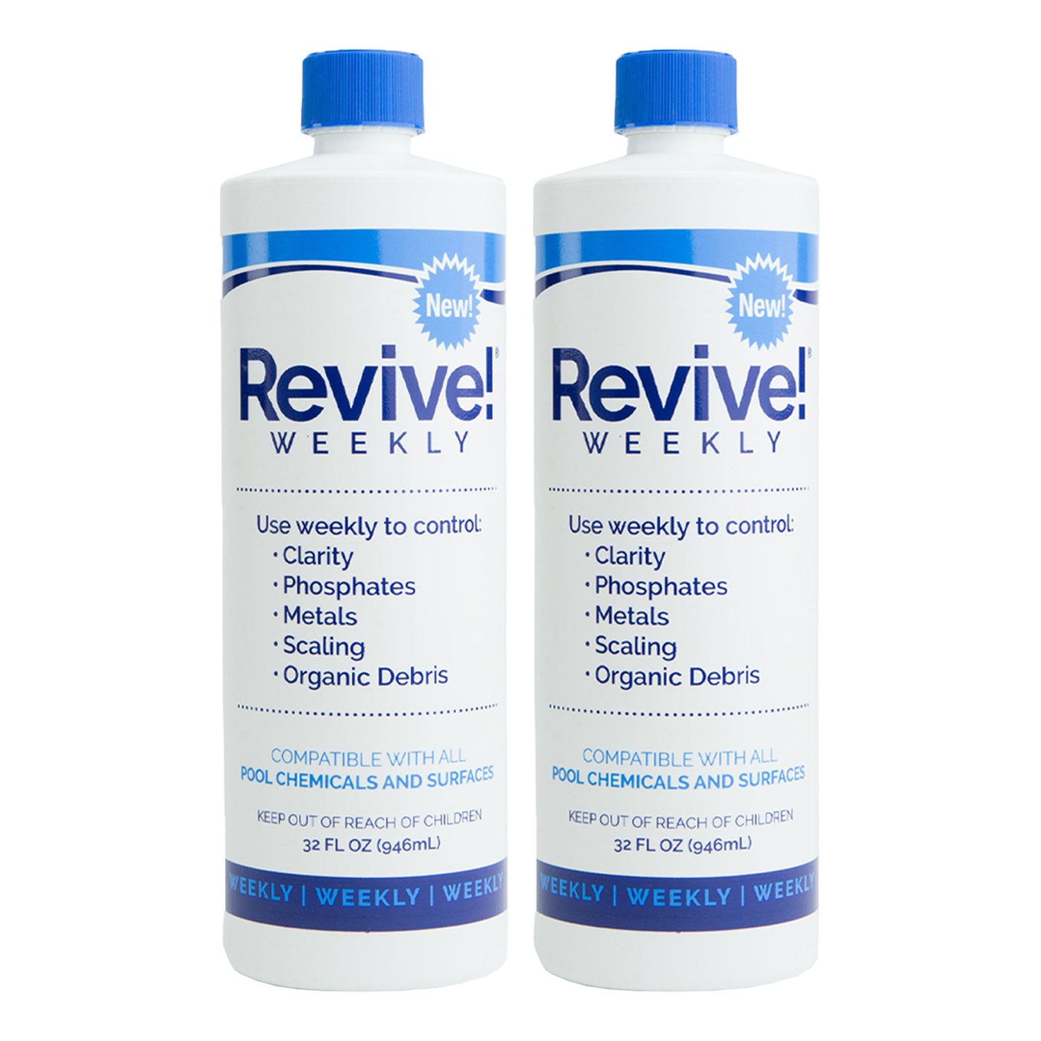 API Revive! Swimming Pool Clarifier & Water Maintenance Set, 32 Oz (2 Pack)