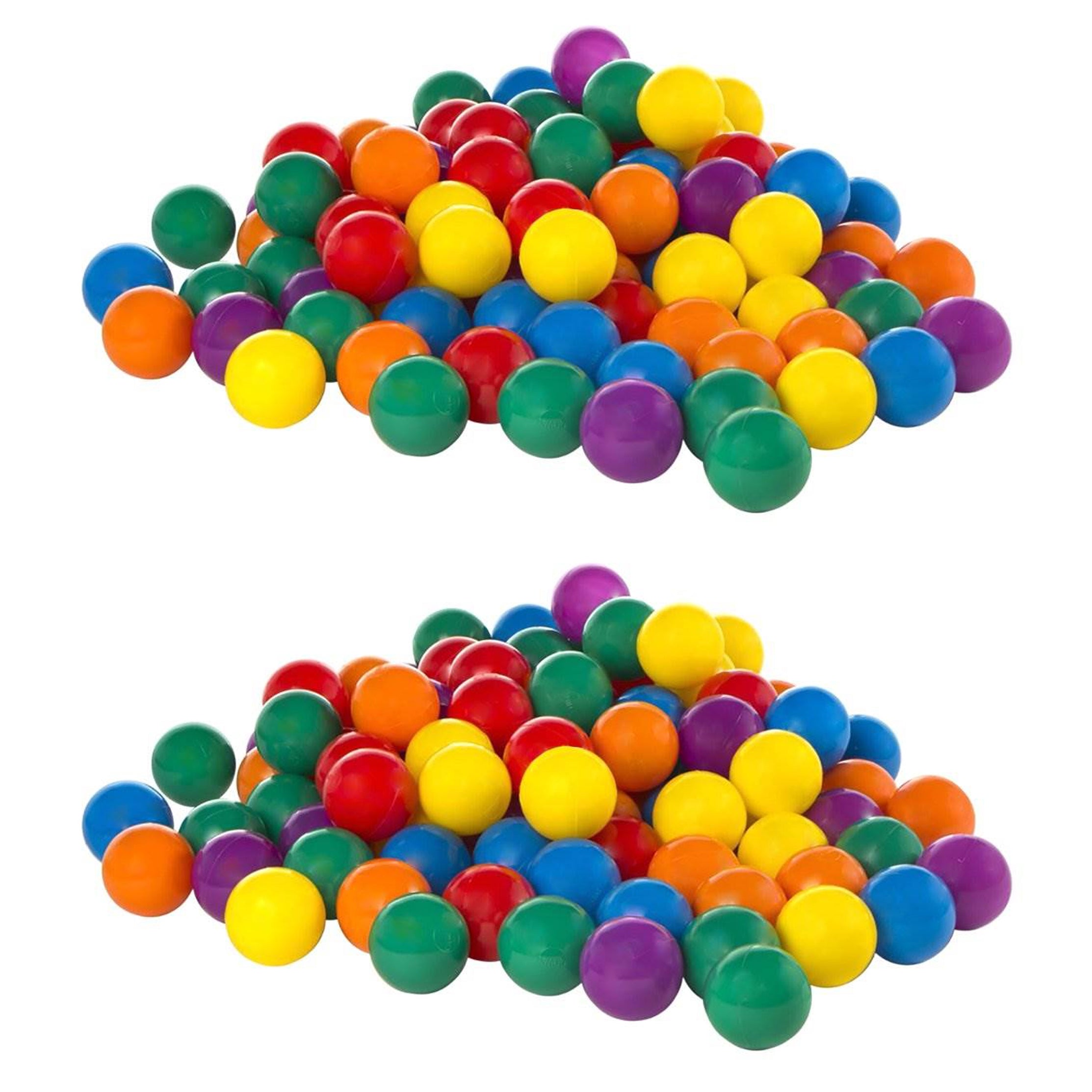 100 Pack Intex Small Plastic Multi-Colored Fun Ballz For A Ball Pit (2 Pack) - VMInnovations